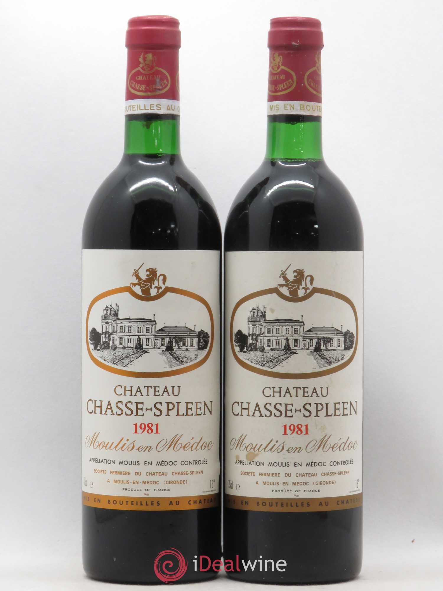 Château Chasse Spleen 1981 - Lot de 2 bouteilles - 0