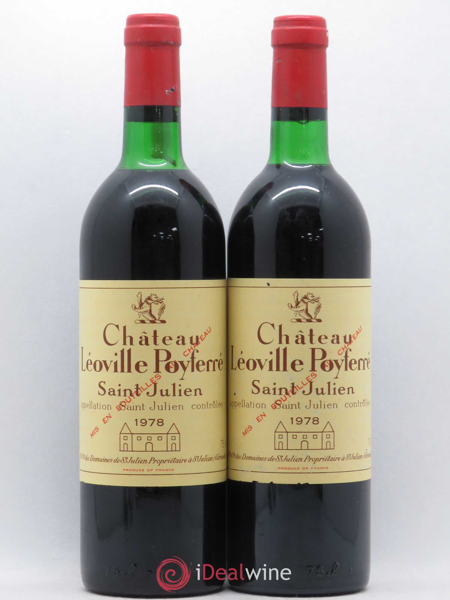 Château Léoville Poyferré 2ème Grand Cru Classé 1978 - Lot de 2 bouteilles - 0