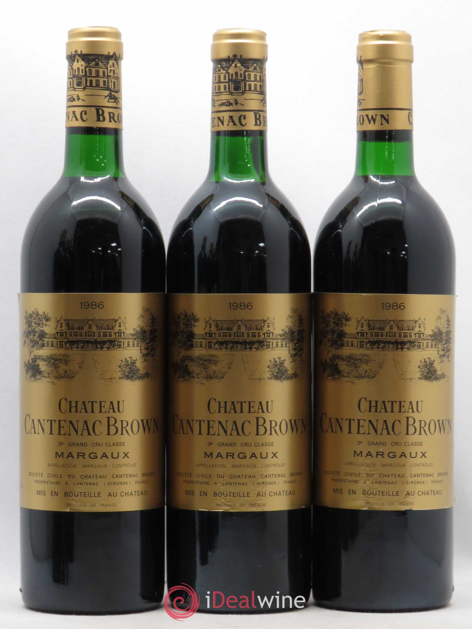Château Cantenac Brown 3ème Grand Cru Classé 1986 - Lot de 6 bouteilles - 2