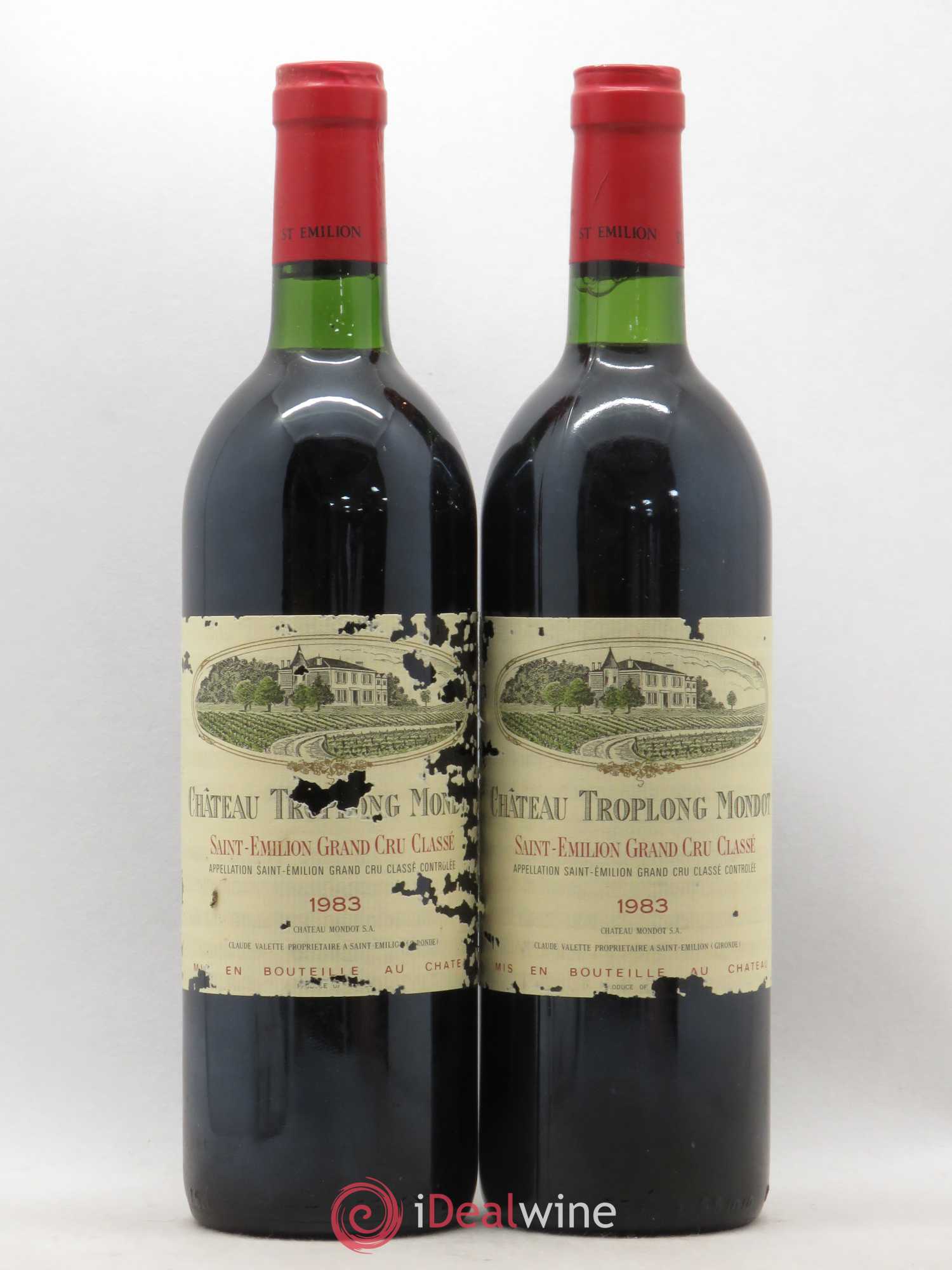 Château Troplong Mondot 1er Grand Cru Classé B 1983 - Lot de 2 bouteilles - 0