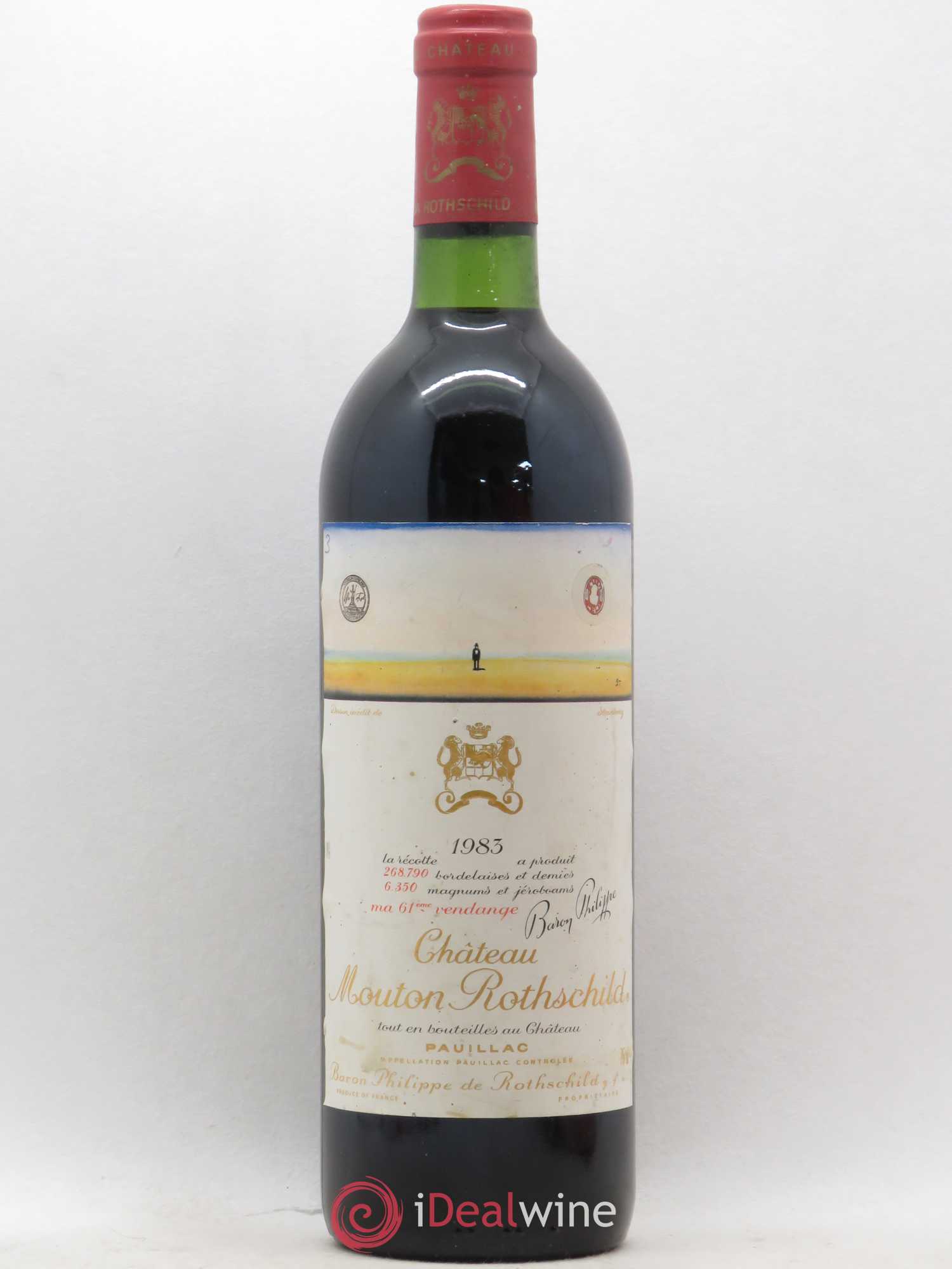 Château Mouton Rothschild 1er Grand Cru Classé 1983 - Lot de 1 bouteille - 0