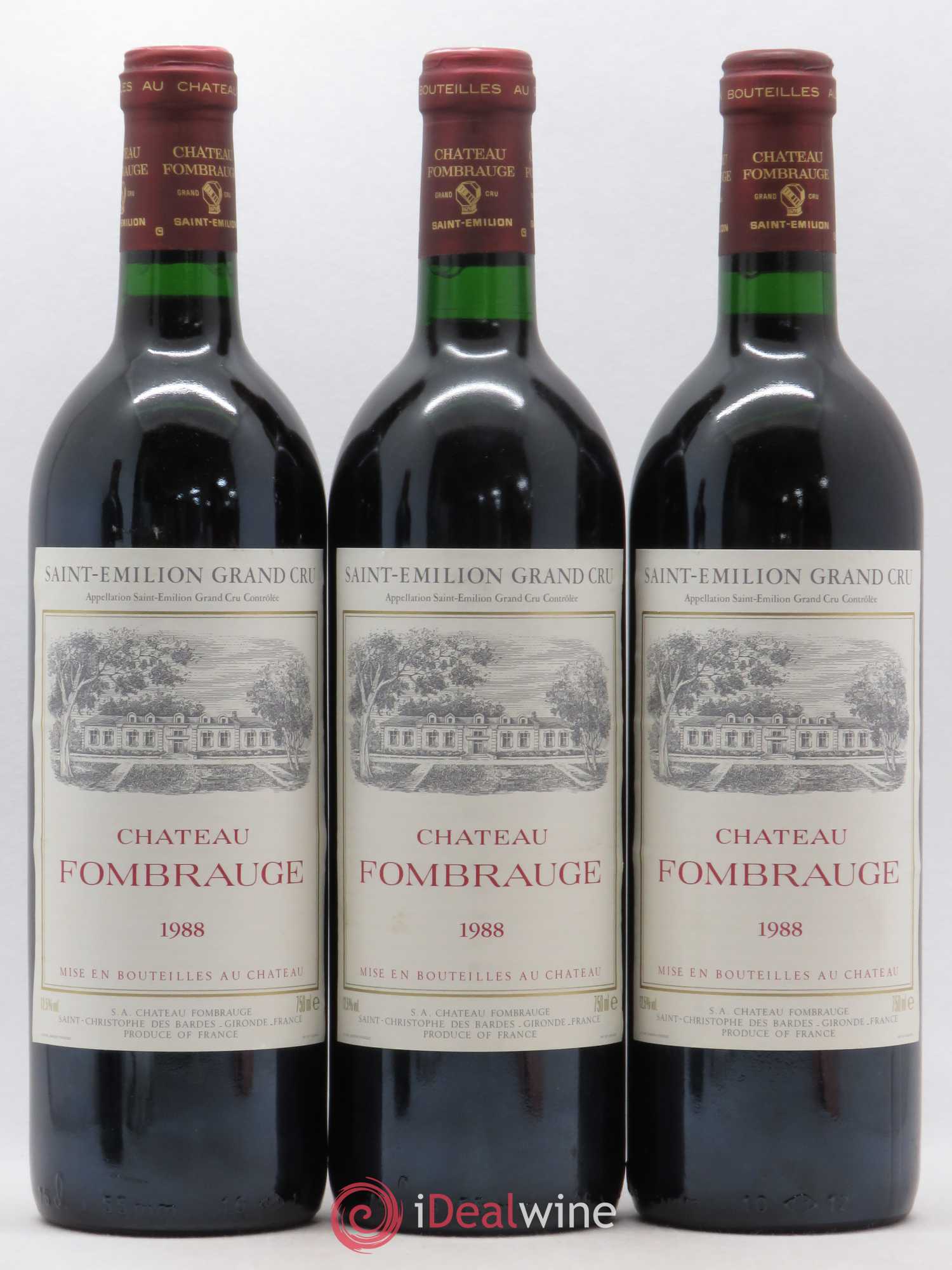 Château Fombrauge Grand Cru Classé 1988 - Lot de 12 bouteilles - 1