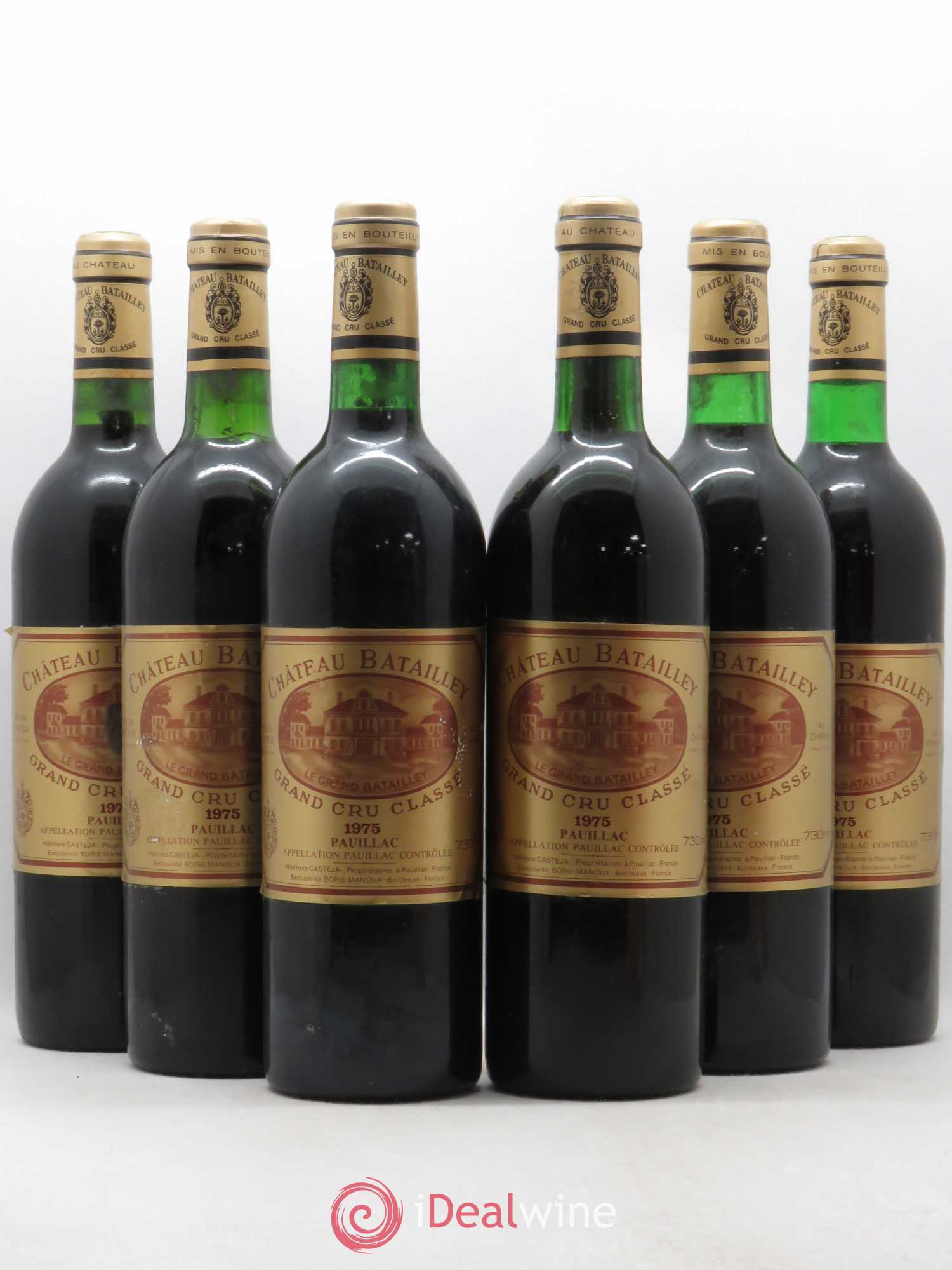 Château Batailley 5ème Grand Cru Classé 1975 - Lot de 6 bouteilles - 0