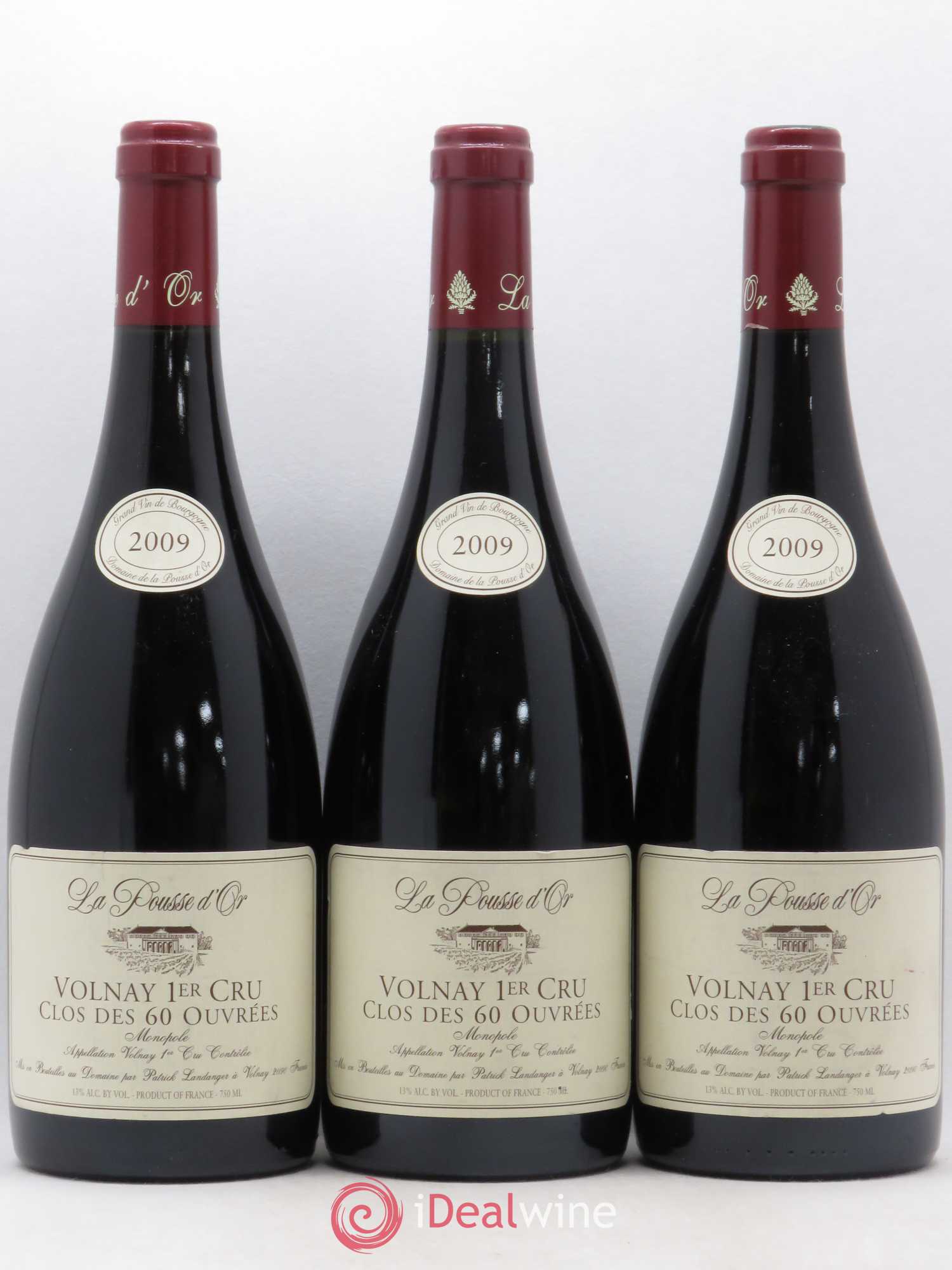 Volnay 1er Cru Clos des 60 ouvrées La Pousse d'Or (Domaine de) 2009 - Lot de 3 bouteilles - 0
