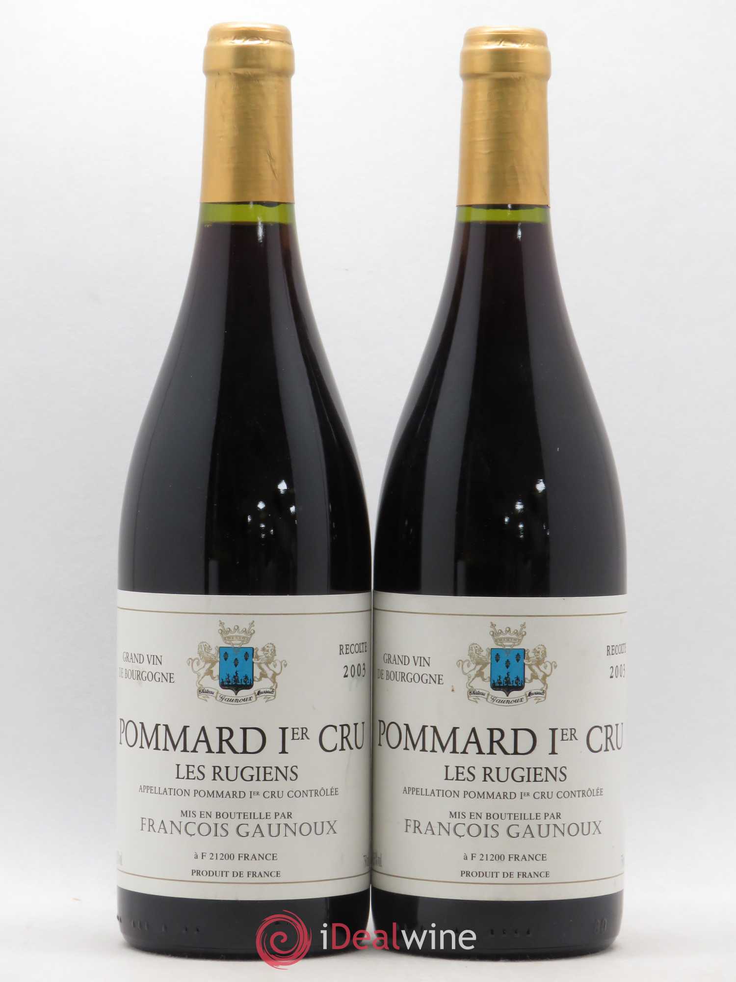 Pommard 1er Cru Rugiens François Gaunoux (Domaine) 2003 - Lot de 2 bouteilles - 0