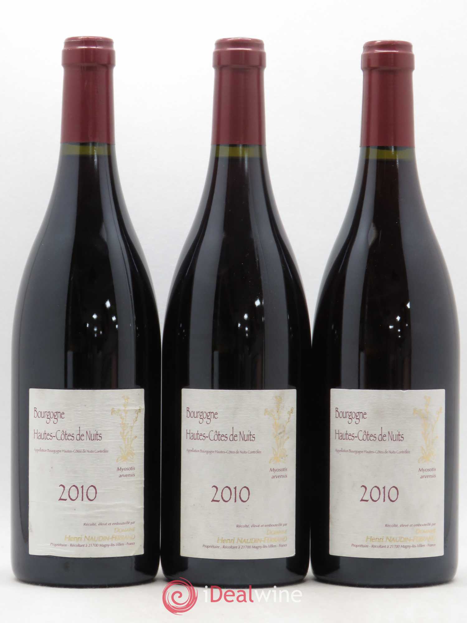 Hautes-Côtes de Nuits Myosotis Arvensis Naudin-Ferrand (Domaine) 2010 - Lot de 3 bouteilles - 0