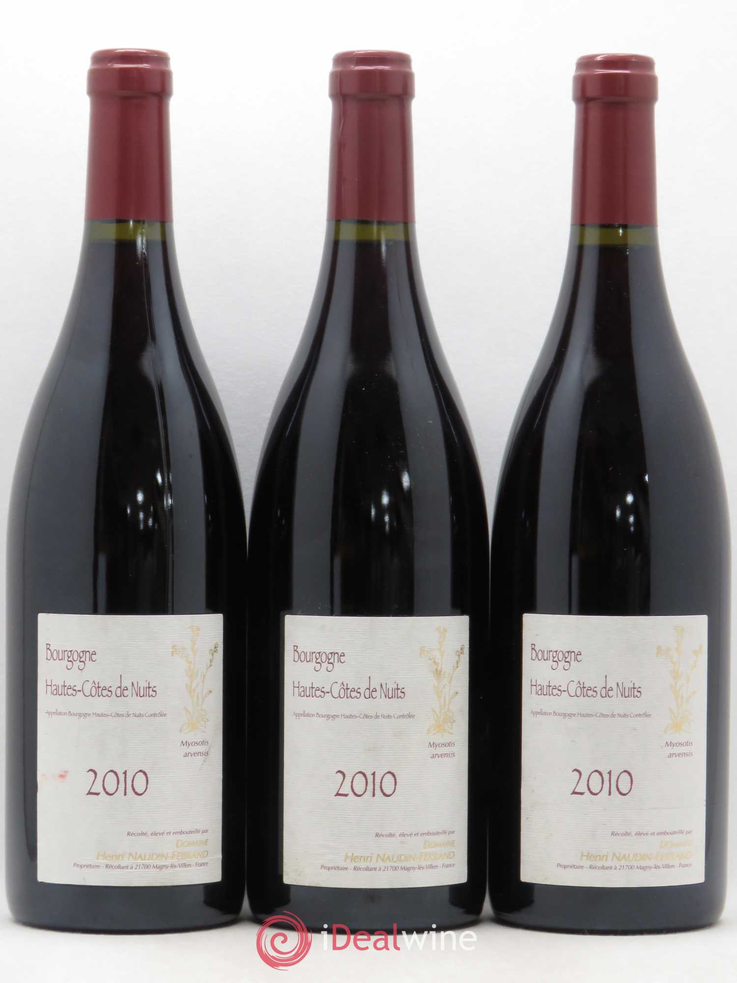 Hautes-Côtes de Nuits Myosotis Arvensis Naudin-Ferrand (Domaine) 2010 - Lot de 3 bouteilles - 0