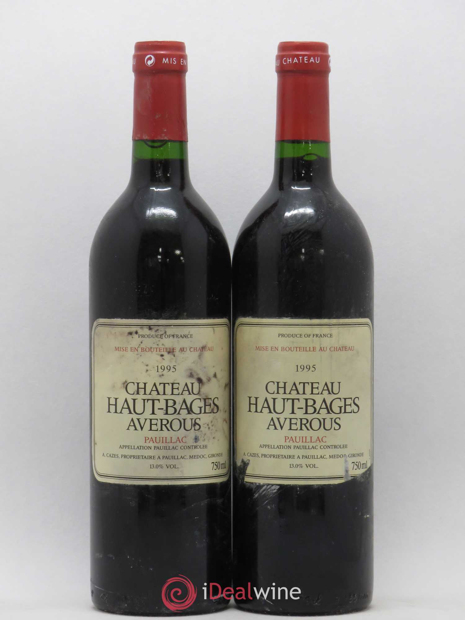 Château Haut Bages Averous Cru Bourgeois 1995 - Lot de 2 bouteilles - 0