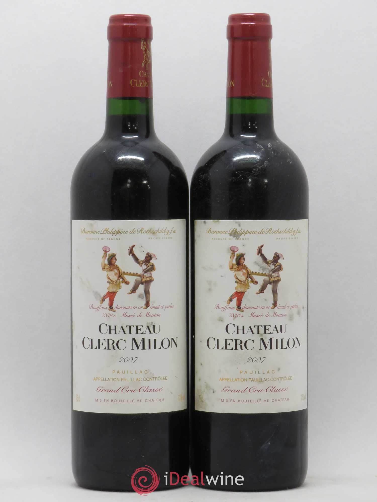 Château Clerc Milon 5ème Grand Cru Classé 2007 - Lot de 2 bouteilles - 0