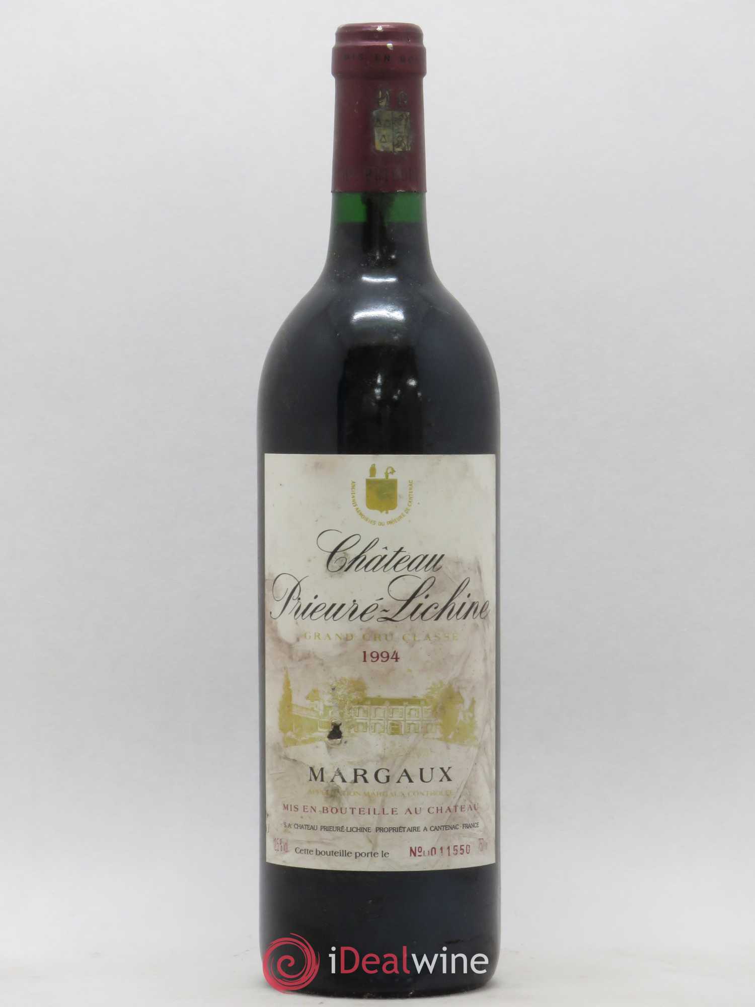 Château Prieuré Lichine 4ème Grand Cru Classé 1994 - Lot de 1 bouteille - 0
