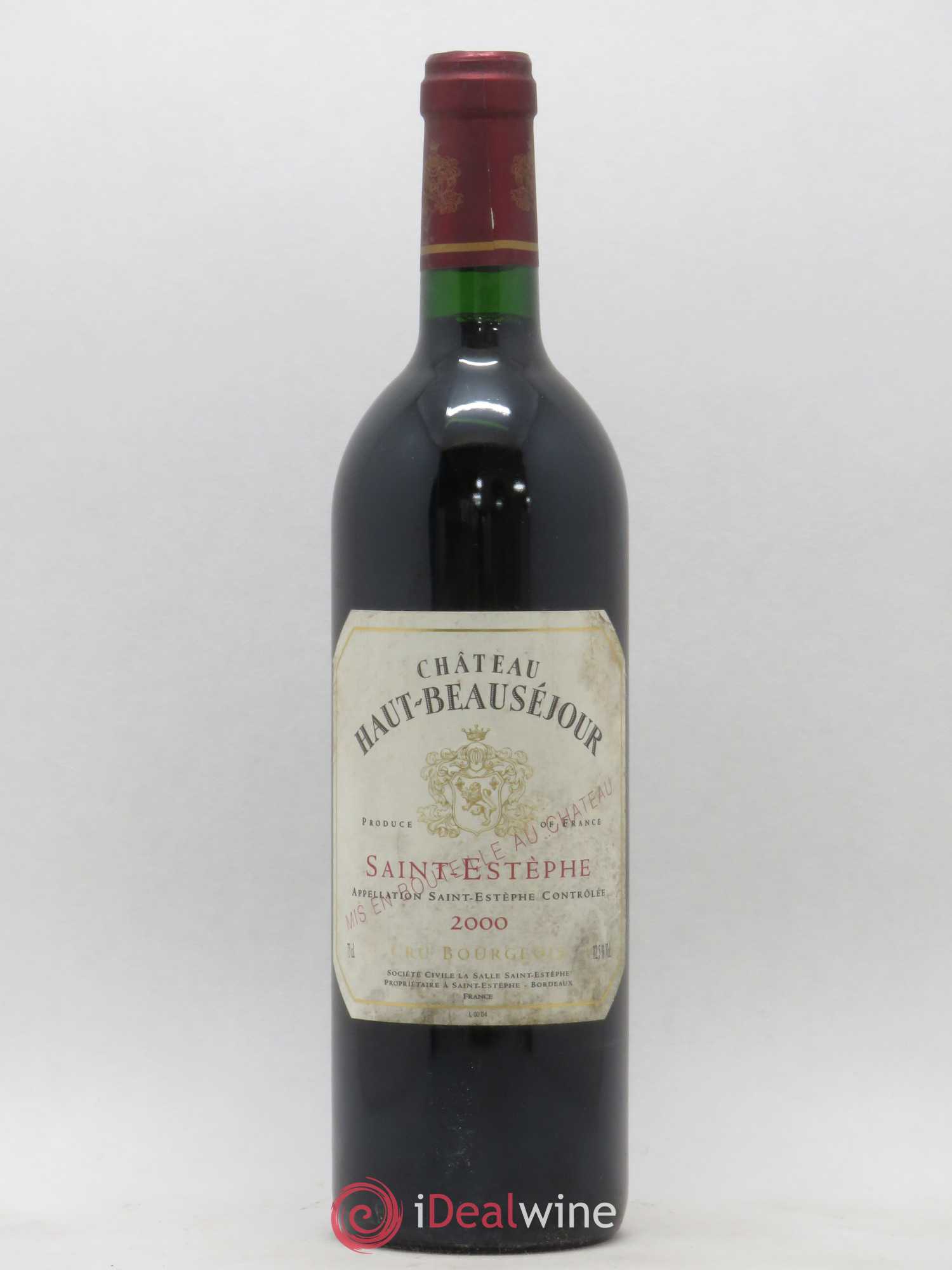 Château Haut Beauséjour Cru Bourgeois 2000 - Lot de 1 bouteille - 0