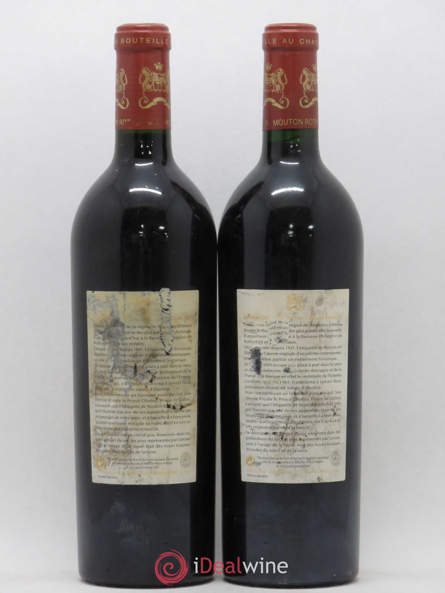 Château Mouton Rothschild 1er Grand Cru Classé 2004 - Lot de 2 bouteilles - 1