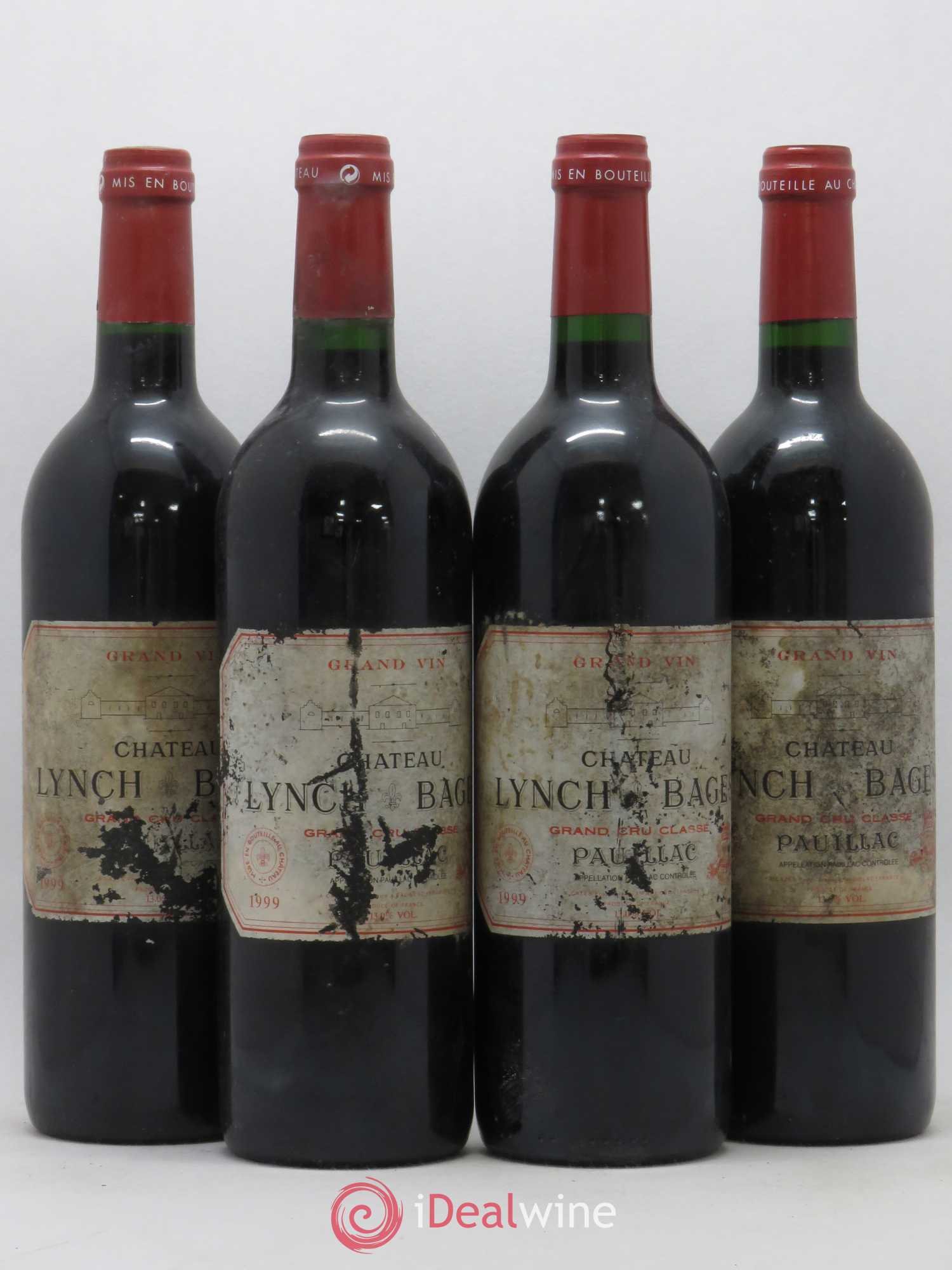 Château Lynch Bages 5ème Grand Cru Classé 1999 - Lot de 4 bouteilles - 0