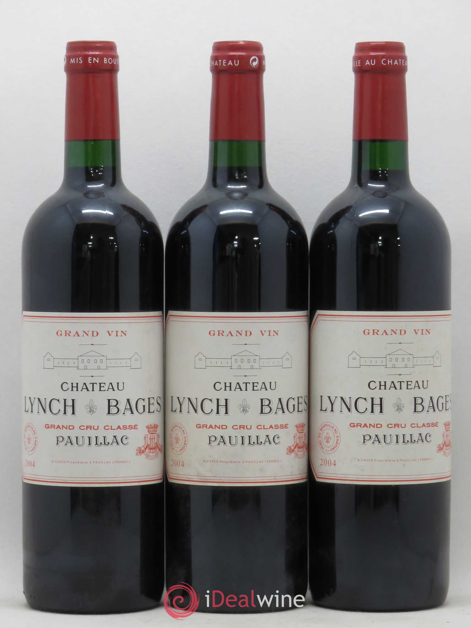 Château Lynch Bages 5ème Grand Cru Classé 2004 - Lot de 3 bouteilles - 0