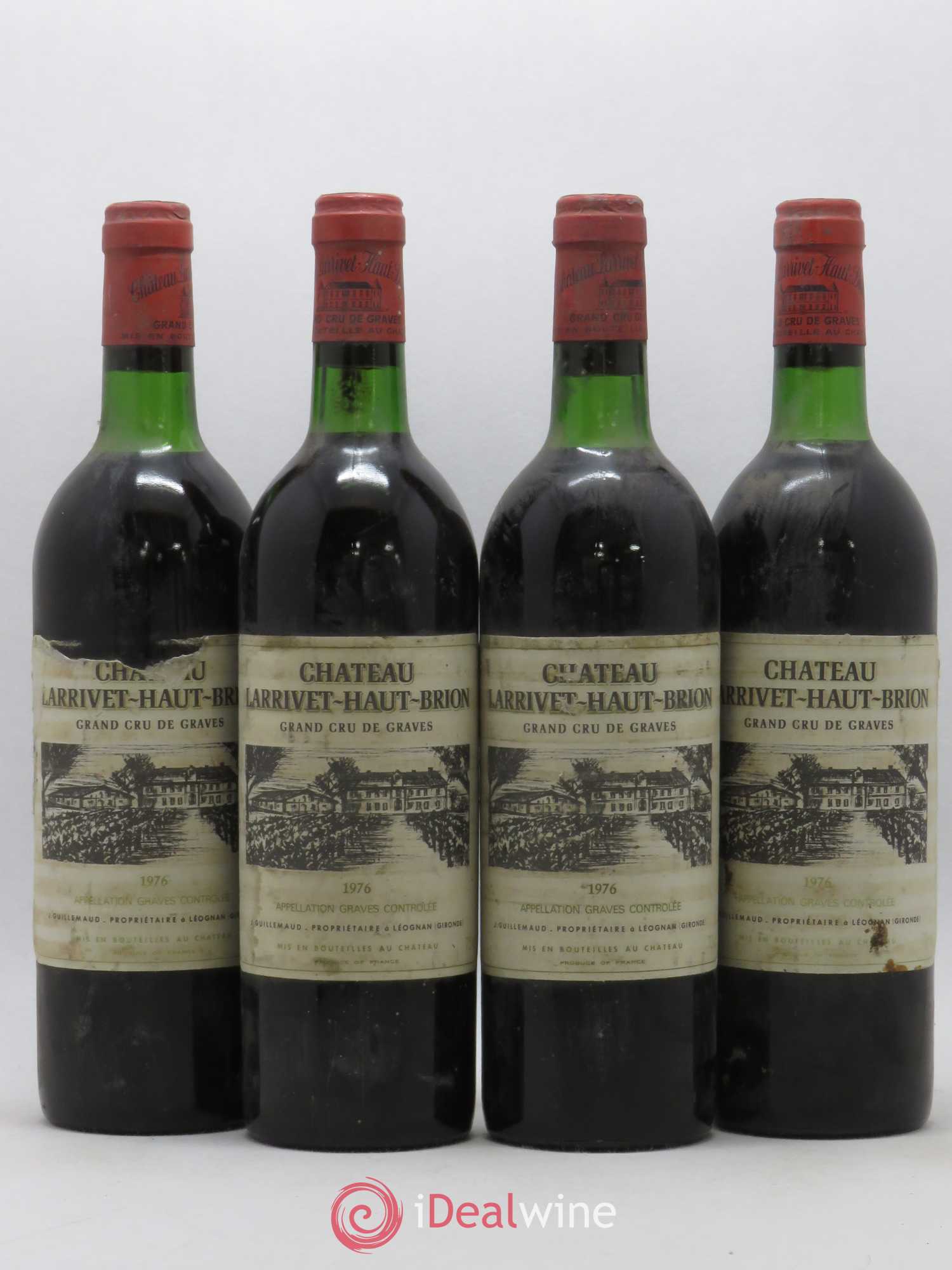 Château Larrivet Haut-Brion 1976 - Lot de 4 bouteilles - 0