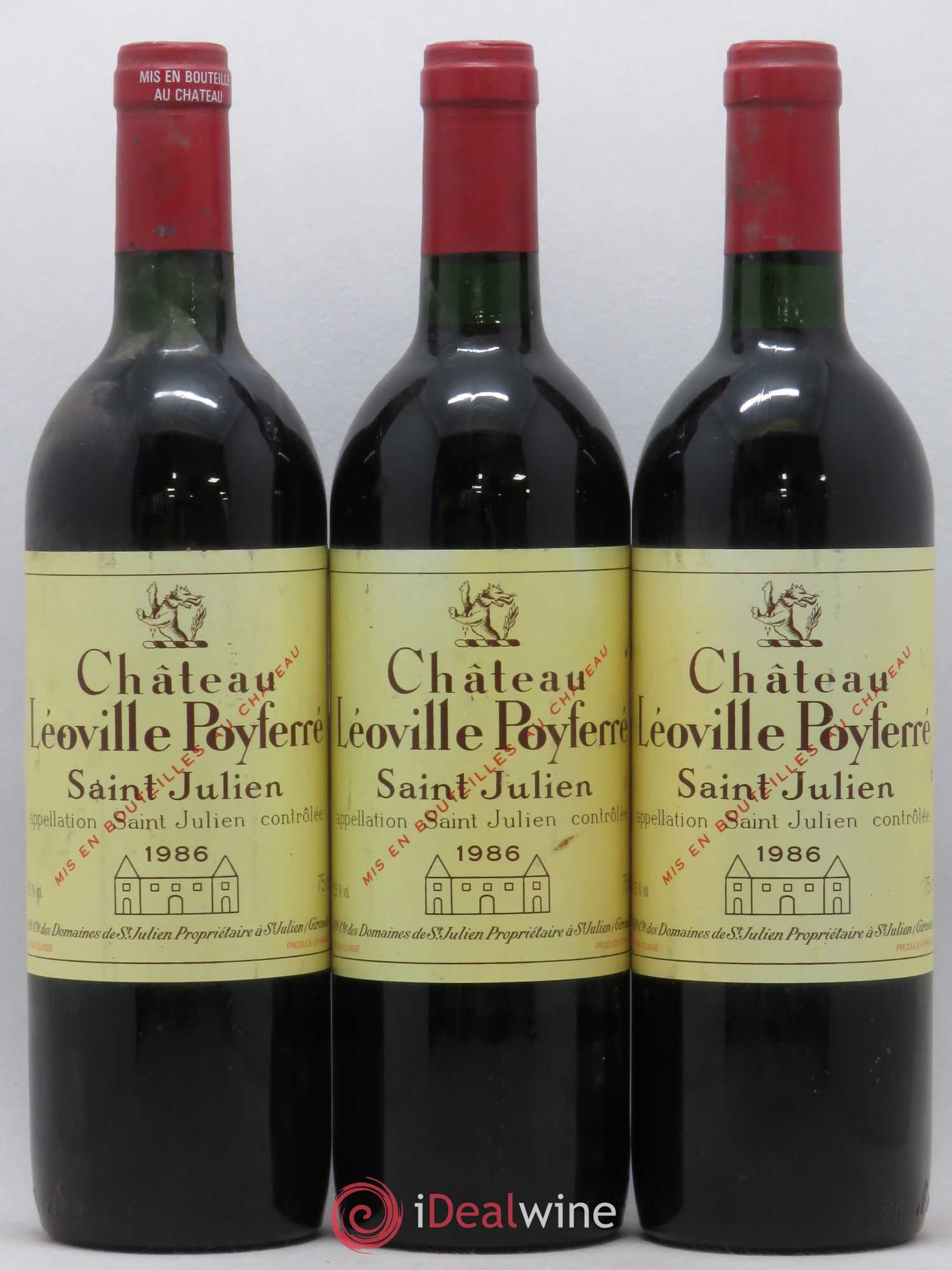 Château Léoville Poyferré 2ème Grand Cru Classé 1986 - Lot de 6 bouteilles - 1