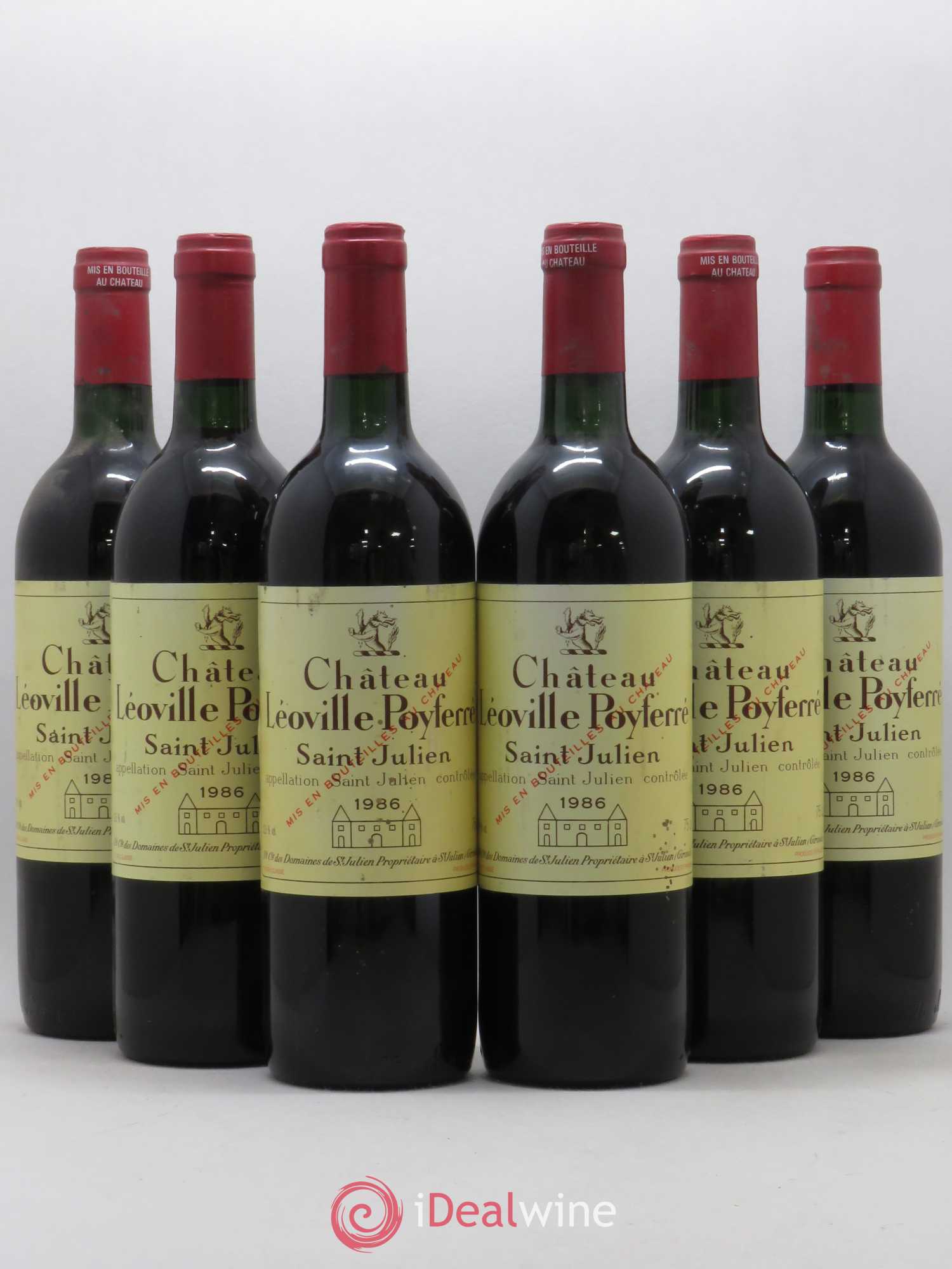 Château Léoville Poyferré 2ème Grand Cru Classé 1986 - Lot de 6 bouteilles - 0