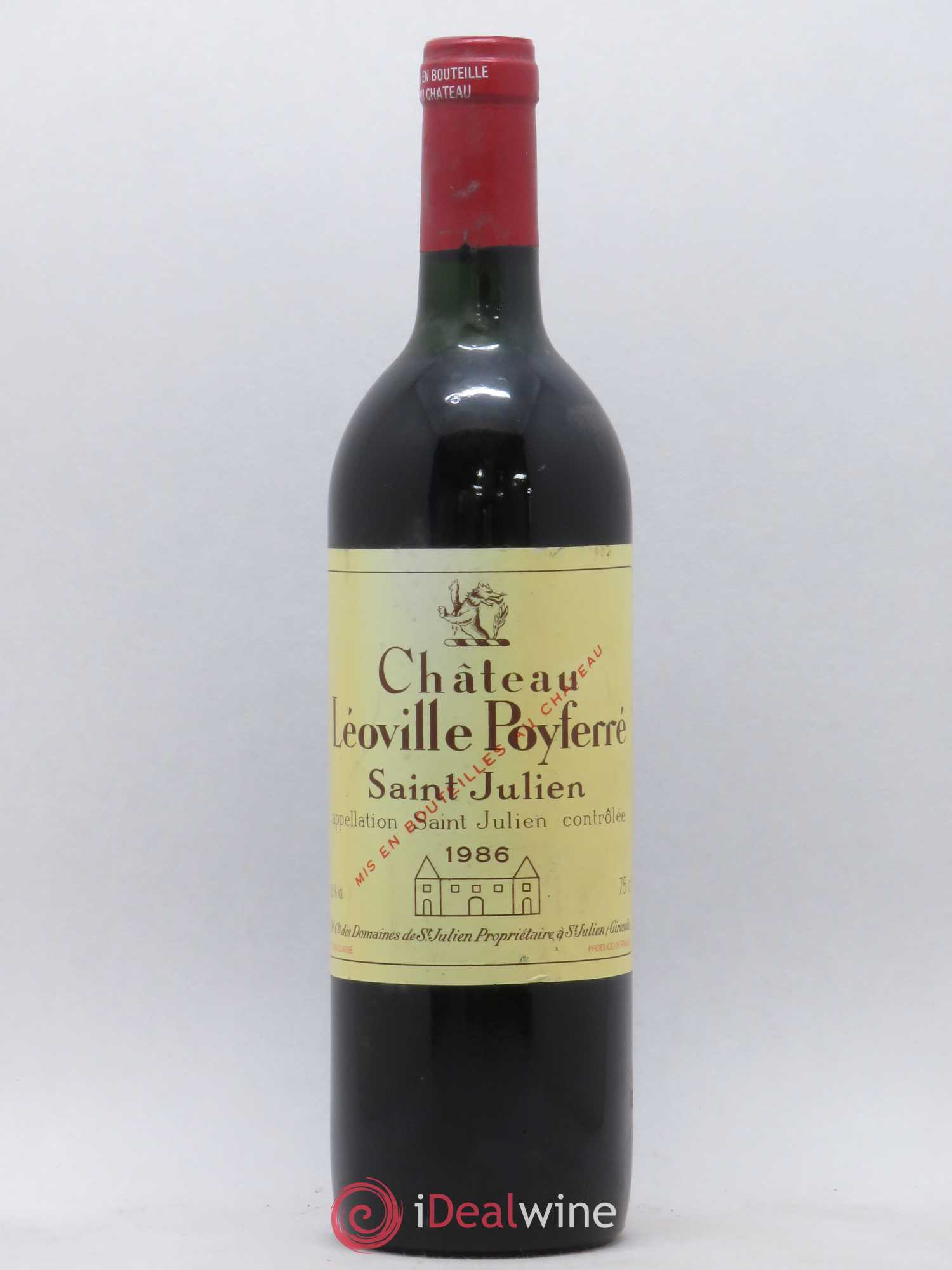 Château Léoville Poyferré 2ème Grand Cru Classé 1986 - Lot de 1 bouteille - 0