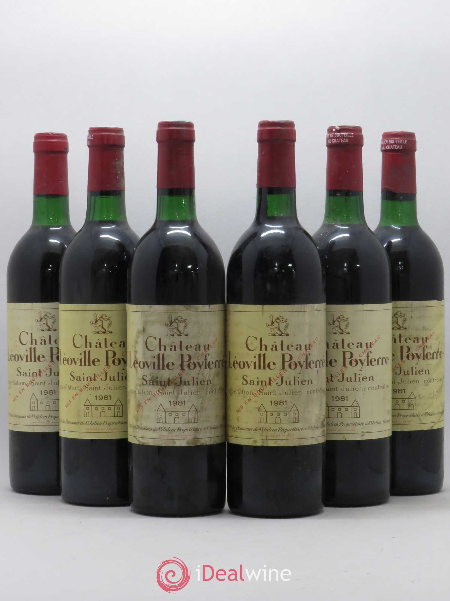 Château Léoville Poyferré 2ème Grand Cru Classé 1981 - Lot de 6 bouteilles - 0