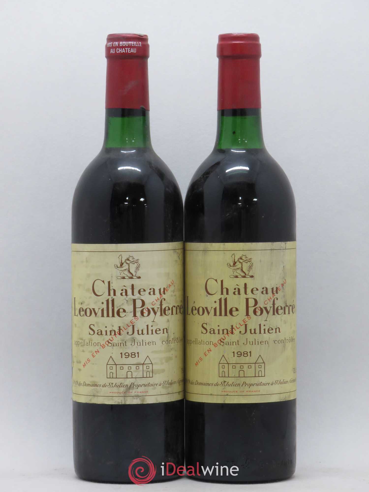 Château Léoville Poyferré 2ème Grand Cru Classé 1981 - Lot de 2 bouteilles - 0