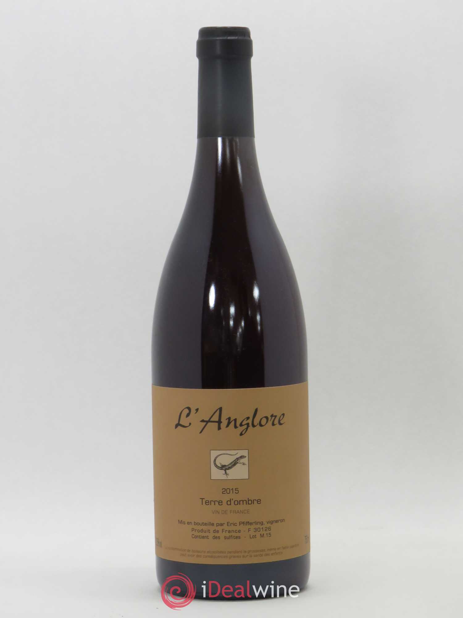 Vin de France Terre d'Ombre L'Anglore 2015 - Lot de 1 bouteille - 0