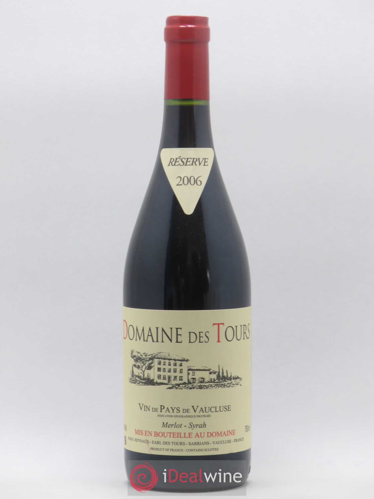 Vaucluse Domaine des Tours Merlot-Syrah Emmanuel Reynaud (sans prix de réserve) 2006 - Lot de 1 bouteille - 0
