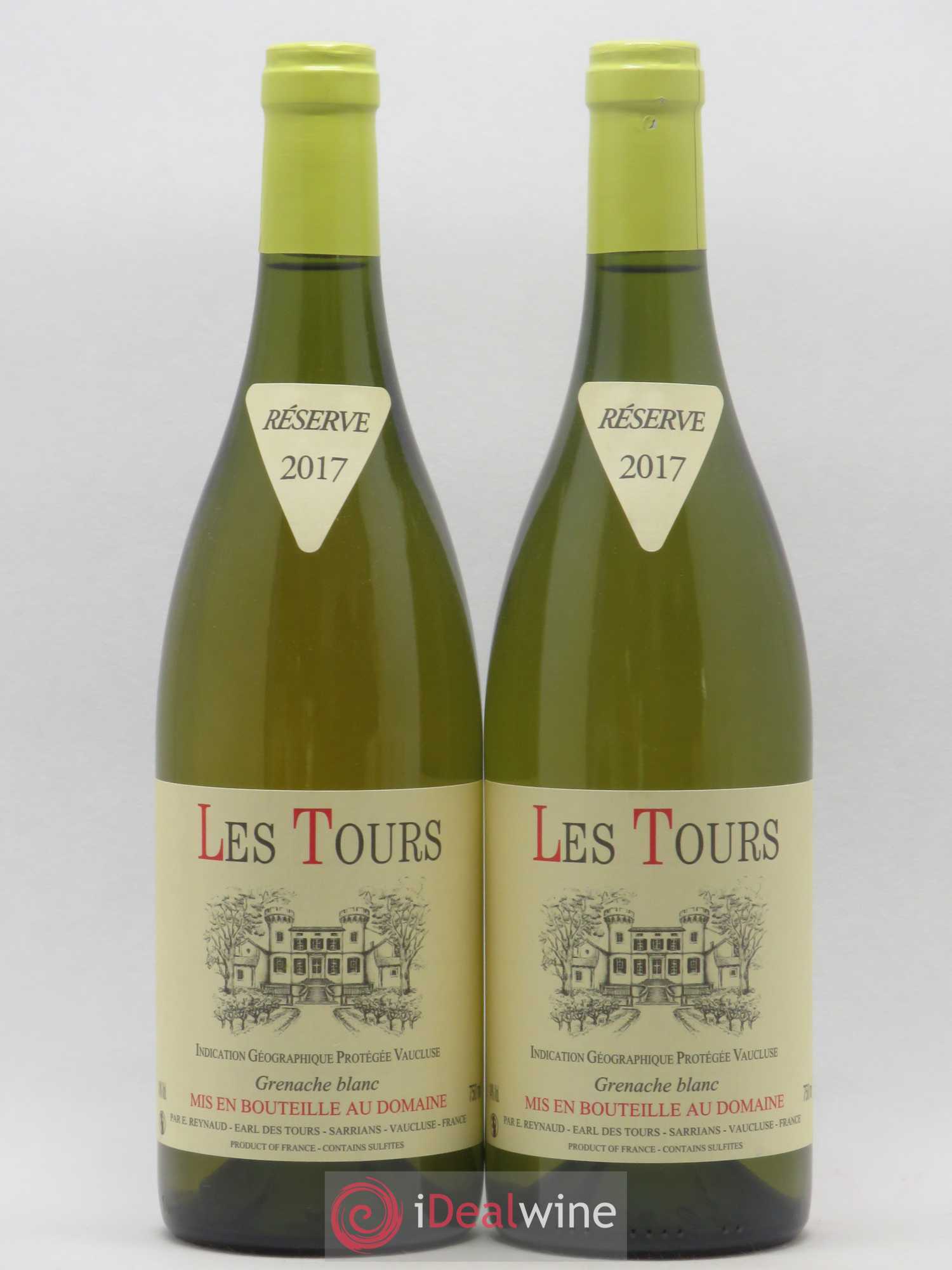 Vaucluse (Vin de Pays de Vaucluse) Les Tours Grenache Blanc Emmanuel Reynaud (sans prix de réserve) 2017 - Lot de 2 bouteilles - 0