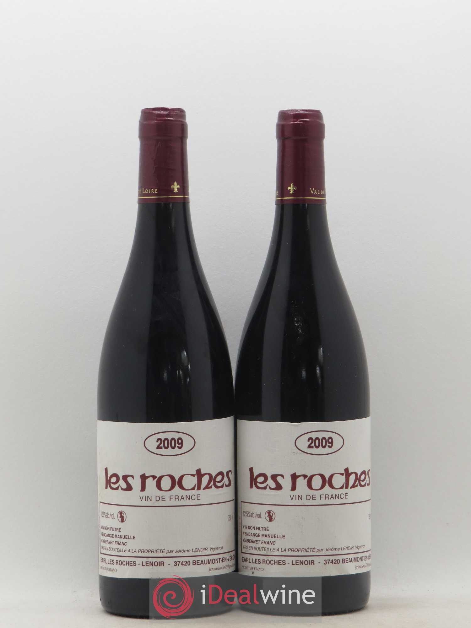 Vin de France Les Roches Lenoir (Domaine) (sans prix de réserve) 2009 - Lot de 2 bouteilles - 0
