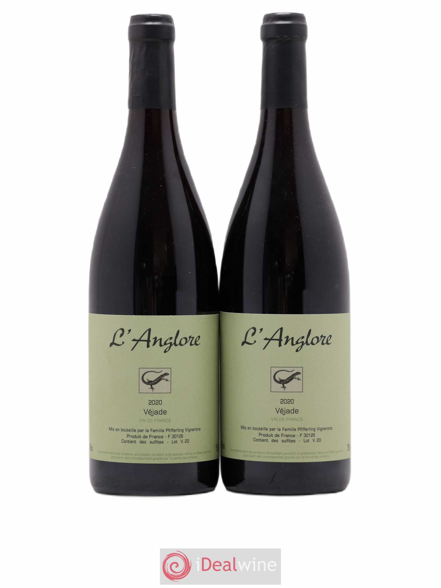 Vin de France Véjade L'Anglore 2020 - Lot de 2 bouteilles - 0