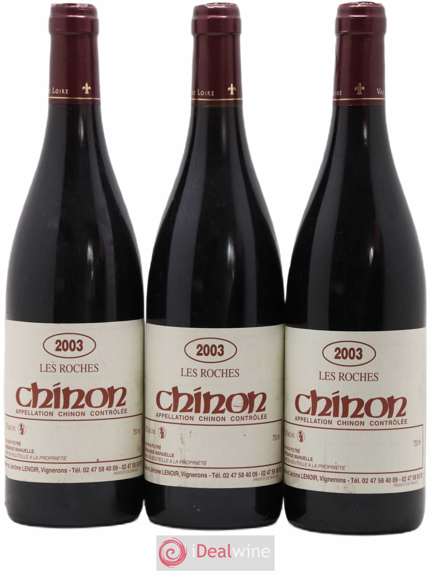 Chinon Les Roches Lenoir (Domaine) 2003 - Lot de 3 bouteilles - 0