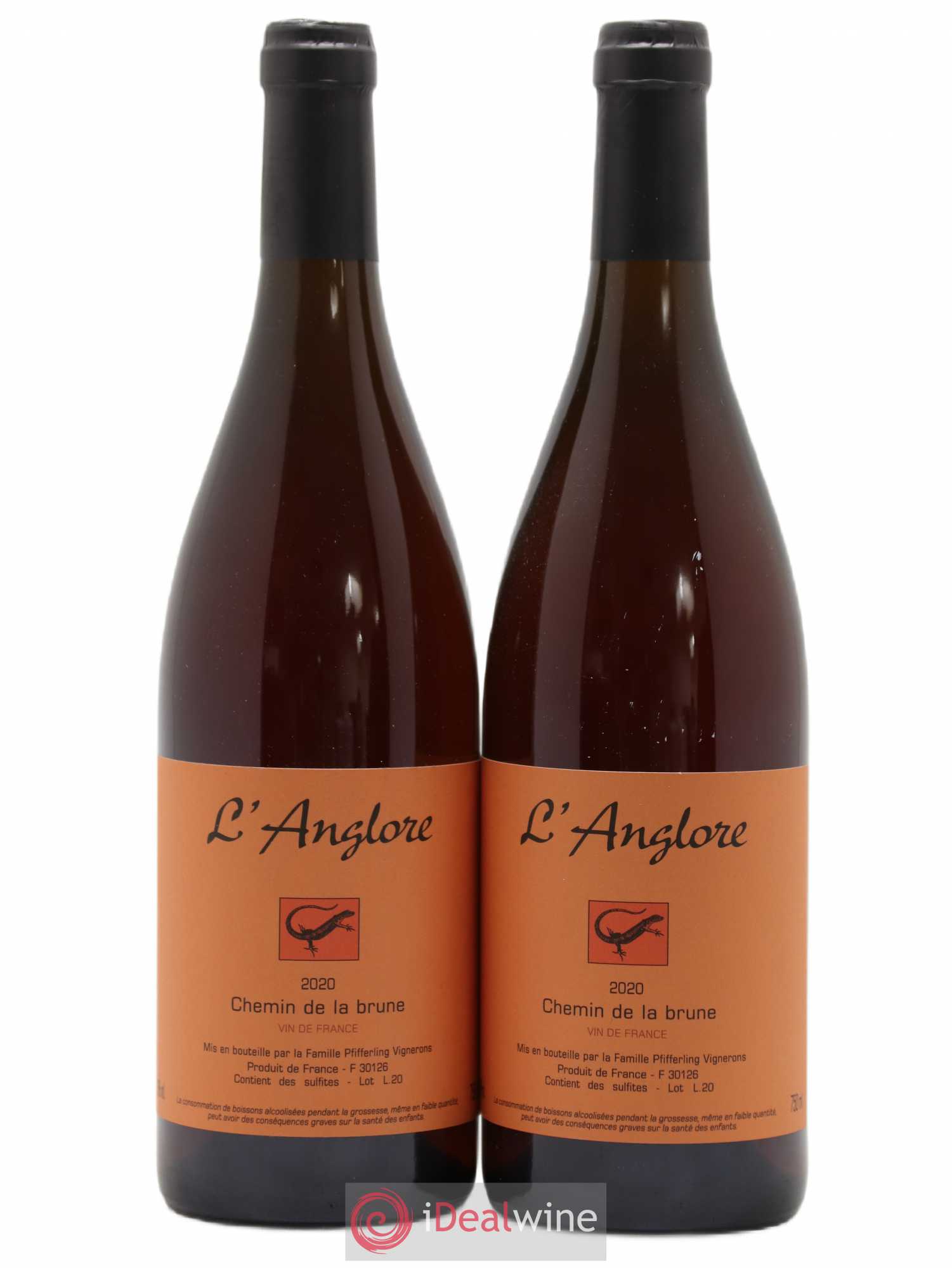 Vin de France Chemin de la brune L'Anglore (senza prezzo di riserva) 2020 - Lotto di 2 bottiglie - 0