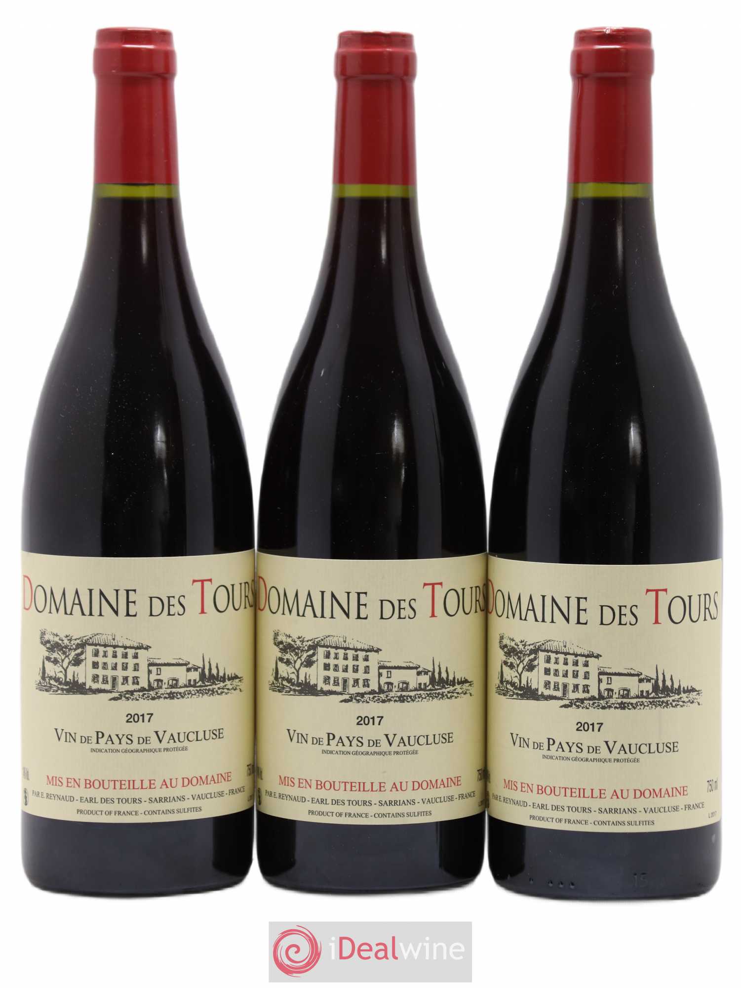 Vaucluse (Vin de Pays de Vaucluse) Domaine des Tours Emmanuel Reynaud 2017 - Lot de 6 bouteilles - 1