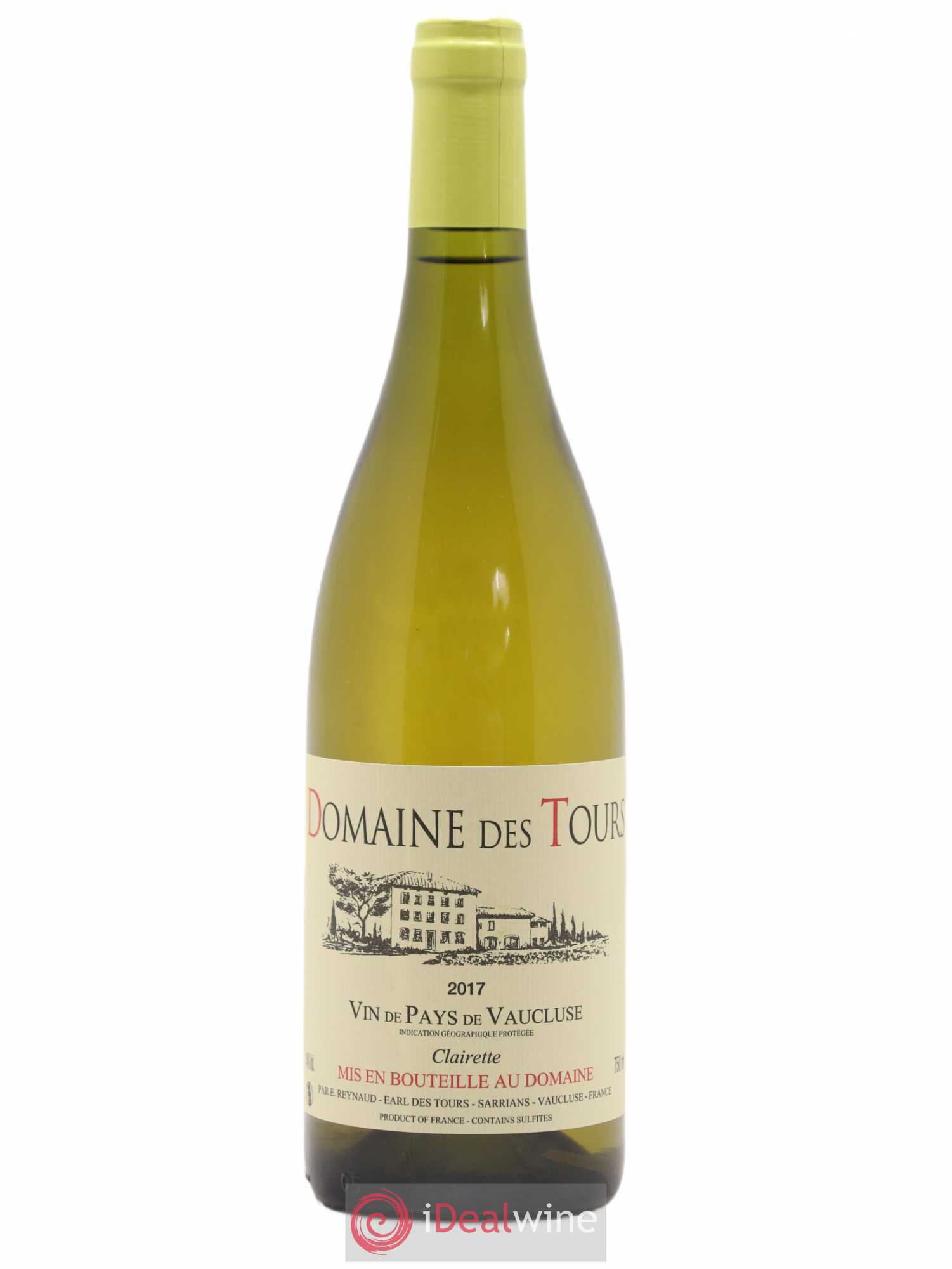 Vaucluse (Vin de Pays de Vaucluse) Domaine des Tours Emmanuel Reynaud Clairette 2017 - Lot de 1 bouteille - 0