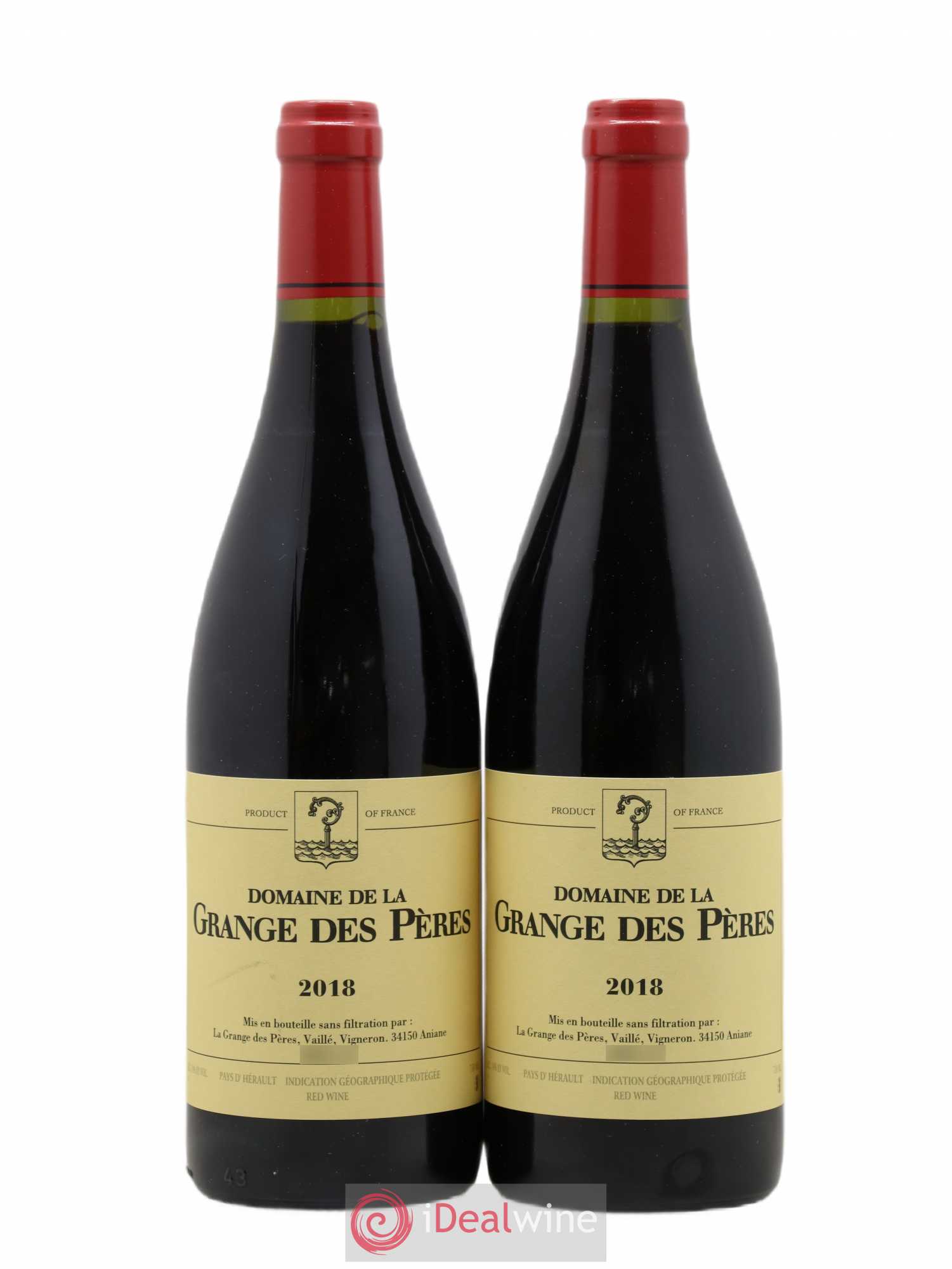 Pays d'Hérault Grange des Pères Laurent Vaillé 2018 - Lot de 2 bouteilles - 0