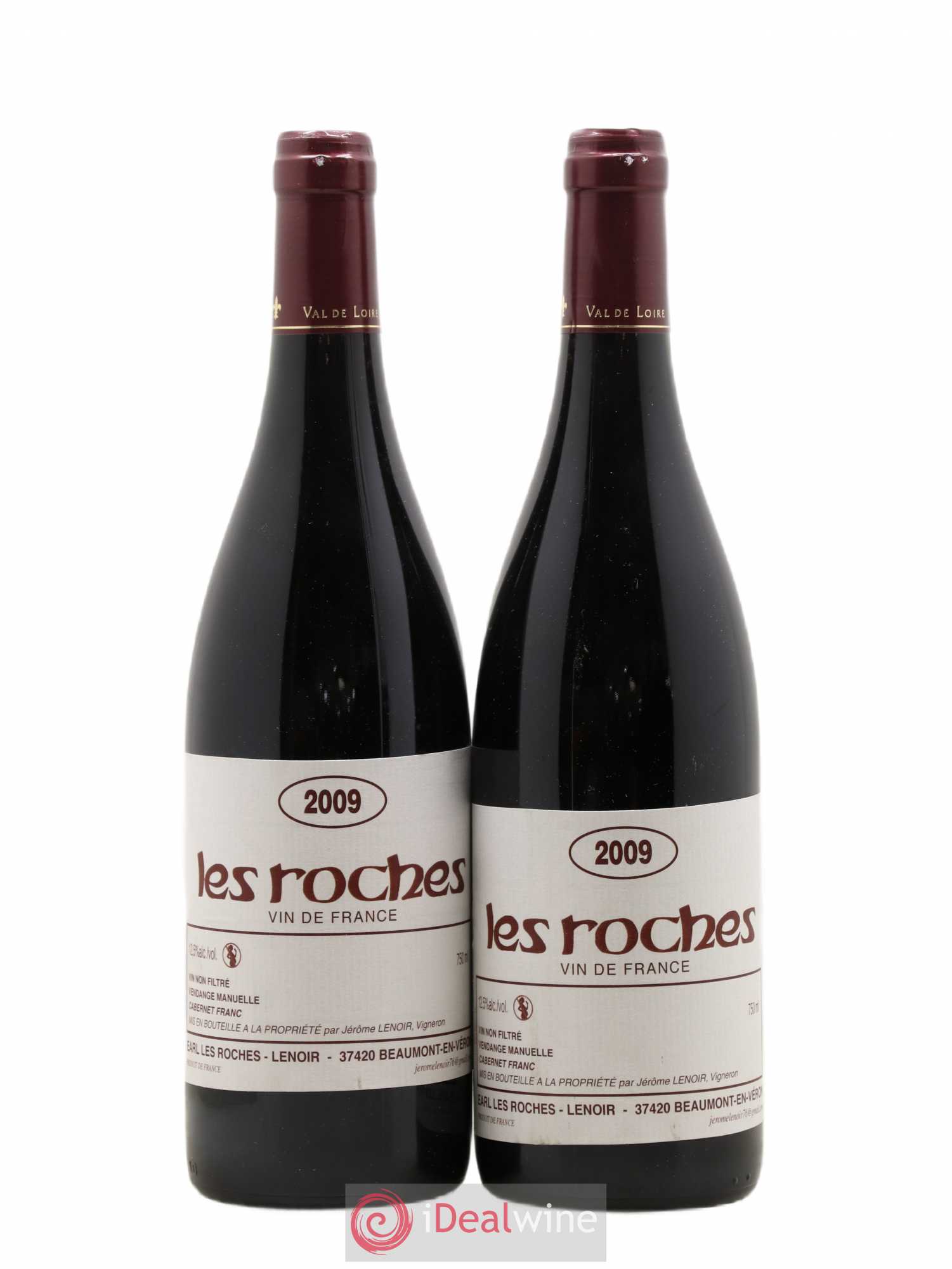 Vin de France Les Roches Lenoir (Domaine) 2009 - Lot de 2 bouteilles - 0