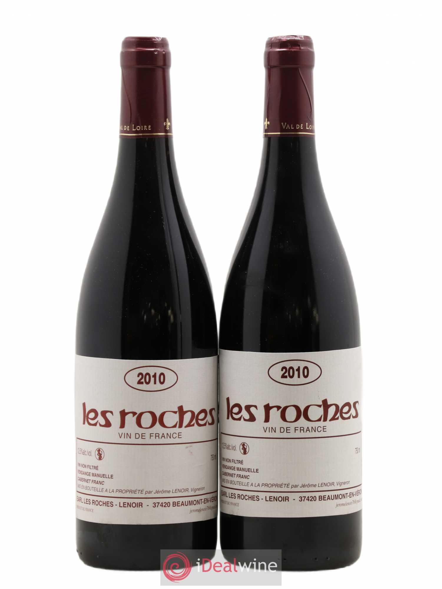 Vin de France Les Roches Lenoir (Domaine) 2010 - Lot de 2 bouteilles - 0