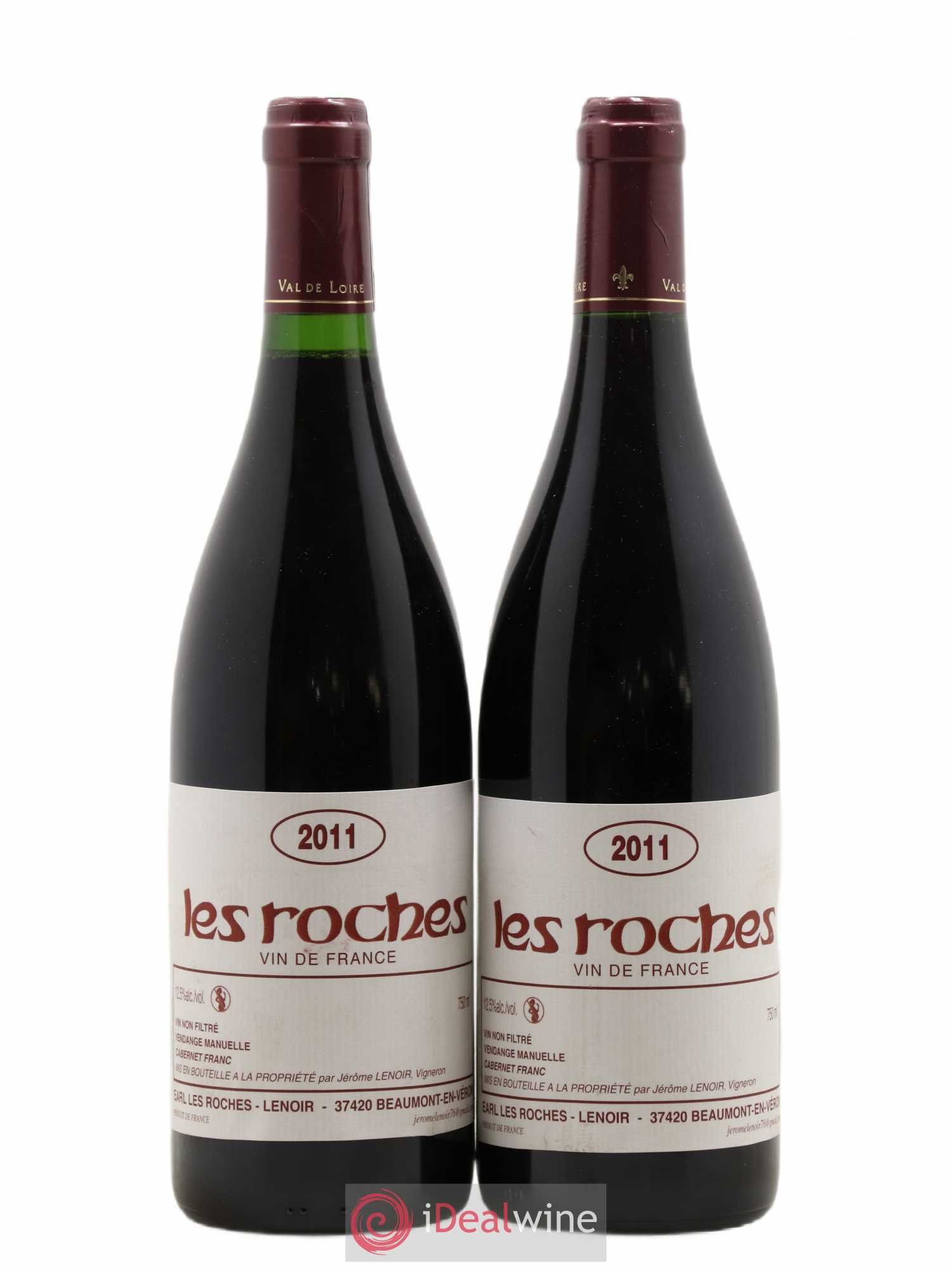 Vin de France Les Roches Lenoir (Domaine) 2011 - Lot de 2 bouteilles - 0