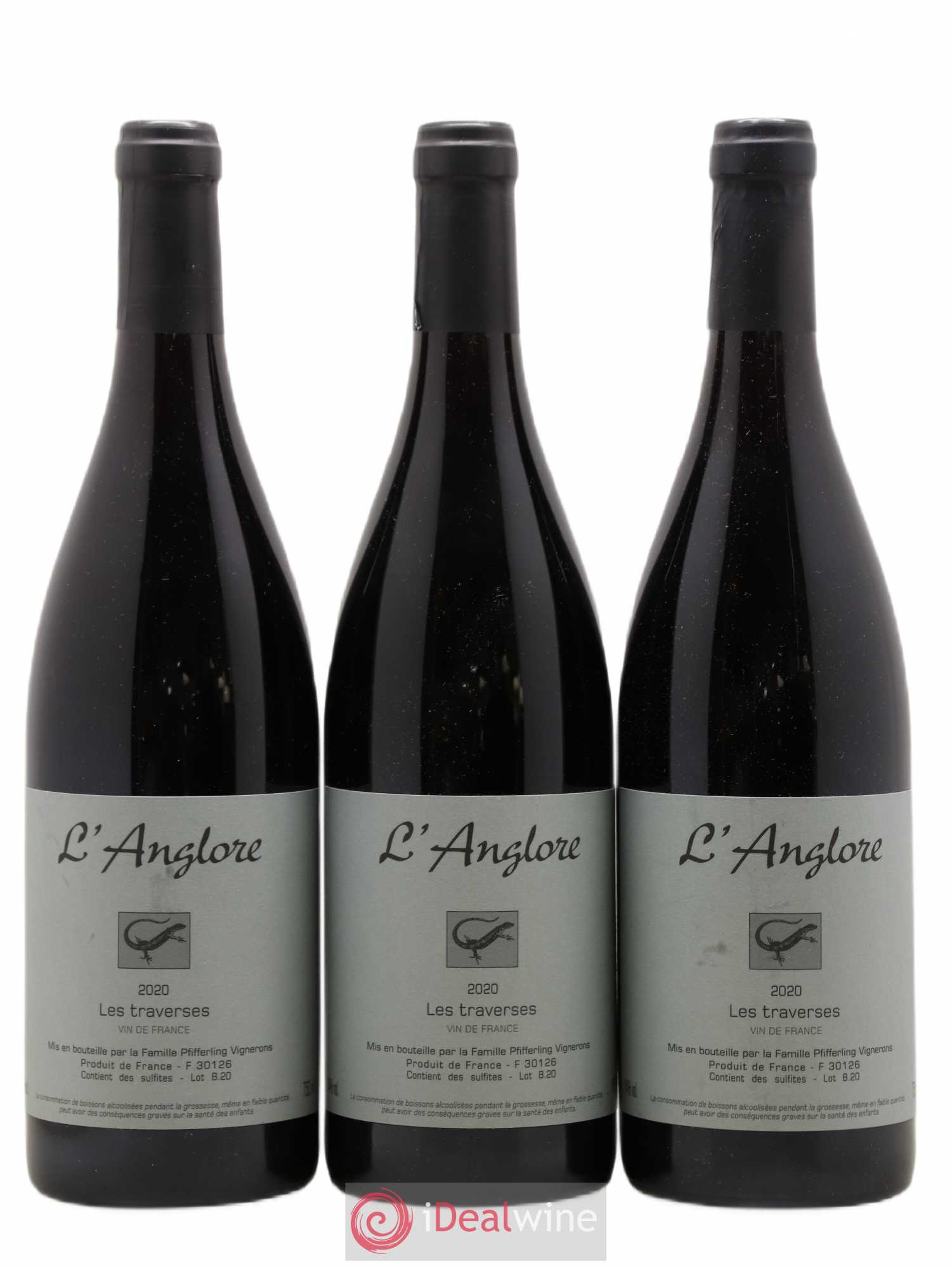 Vin de France Les Traverses L'Anglore 2020 - Lot de 3 bouteilles - 0