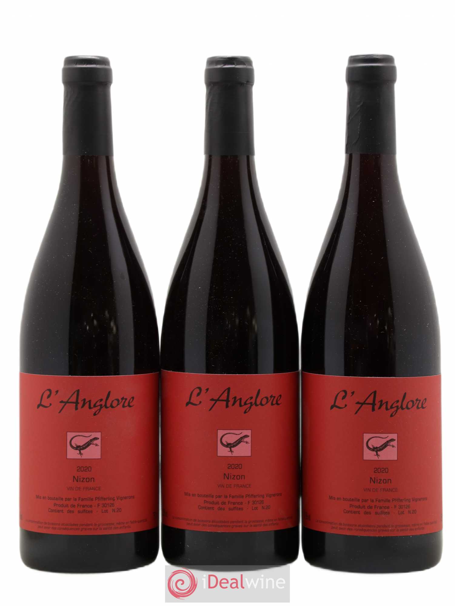 Vin de France Nizon L'Anglore 2020 - Lot de 3 bouteilles - 0