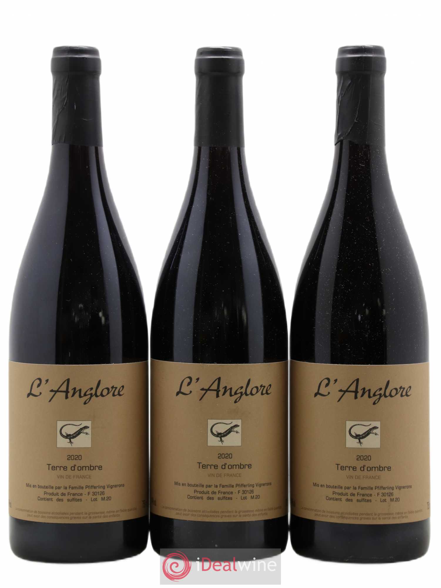 Vin de France Terre d'Ombre L'Anglore 2020 - Lot de 3 bouteilles - 0