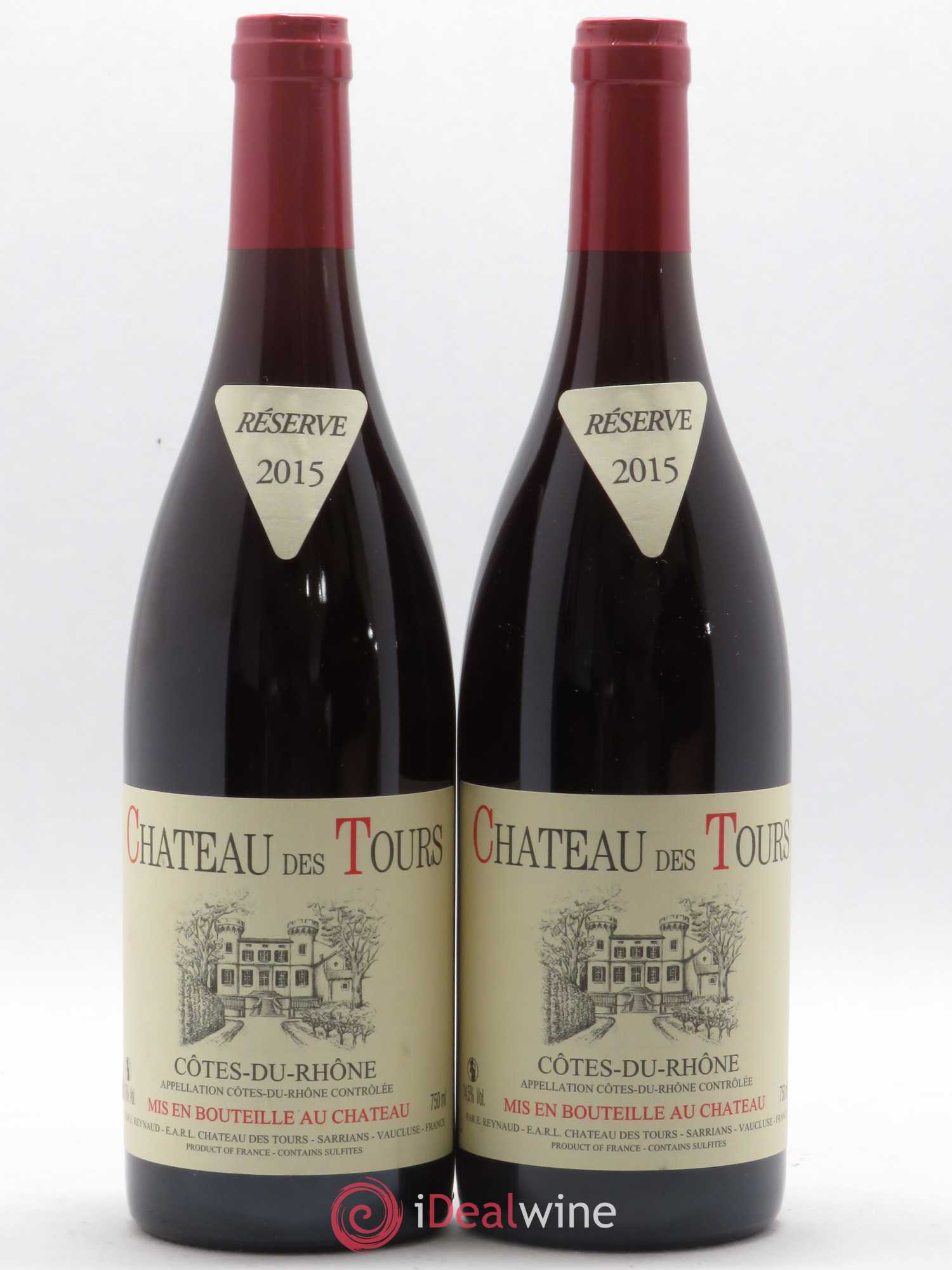 Côtes-du-Rhône Château des Tours Emmanuel Reynaud 2015 - Lot de 2 bouteilles - 0