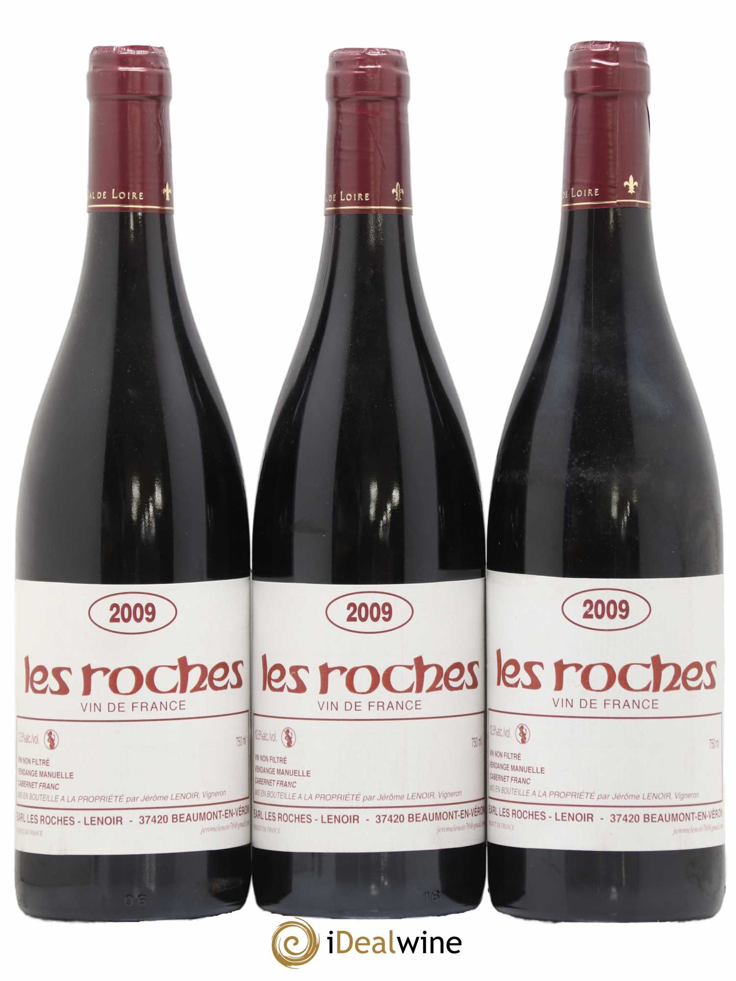 Vin de France Les Roches Lenoir (Domaine) (sans prix de réserve) 2009 - Lot de 3 bouteilles - 0
