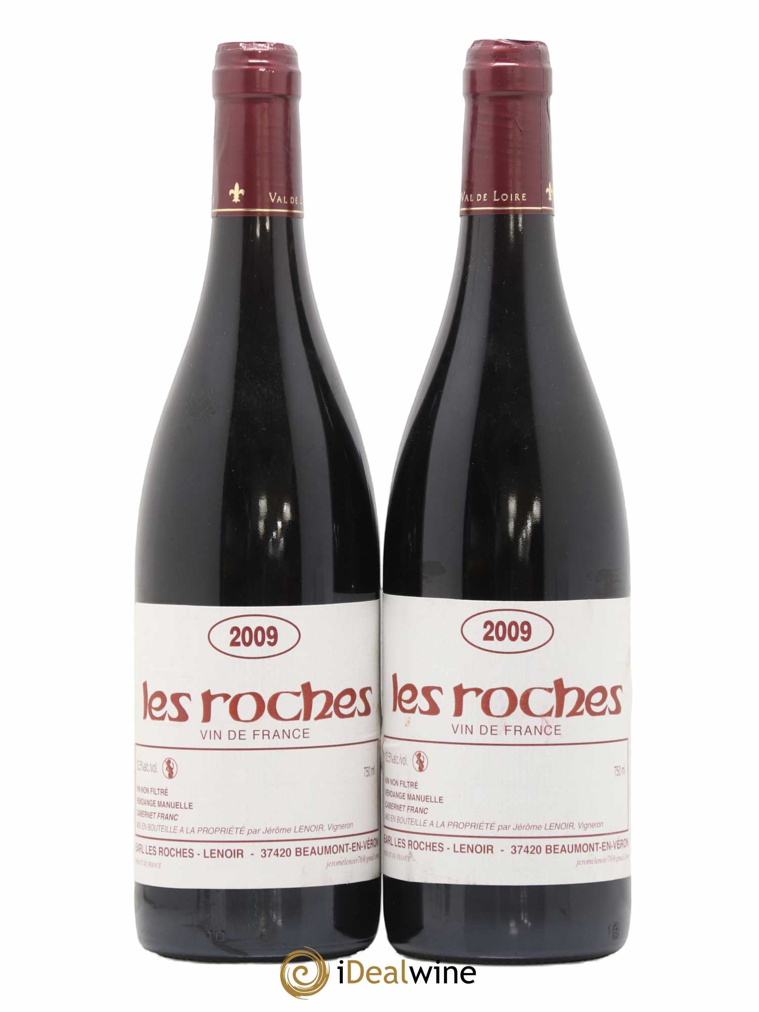 Vin de France Les Roches Lenoir (Domaine) (sans prix de réserve) 2009 - Lot de 2 bouteilles - 0