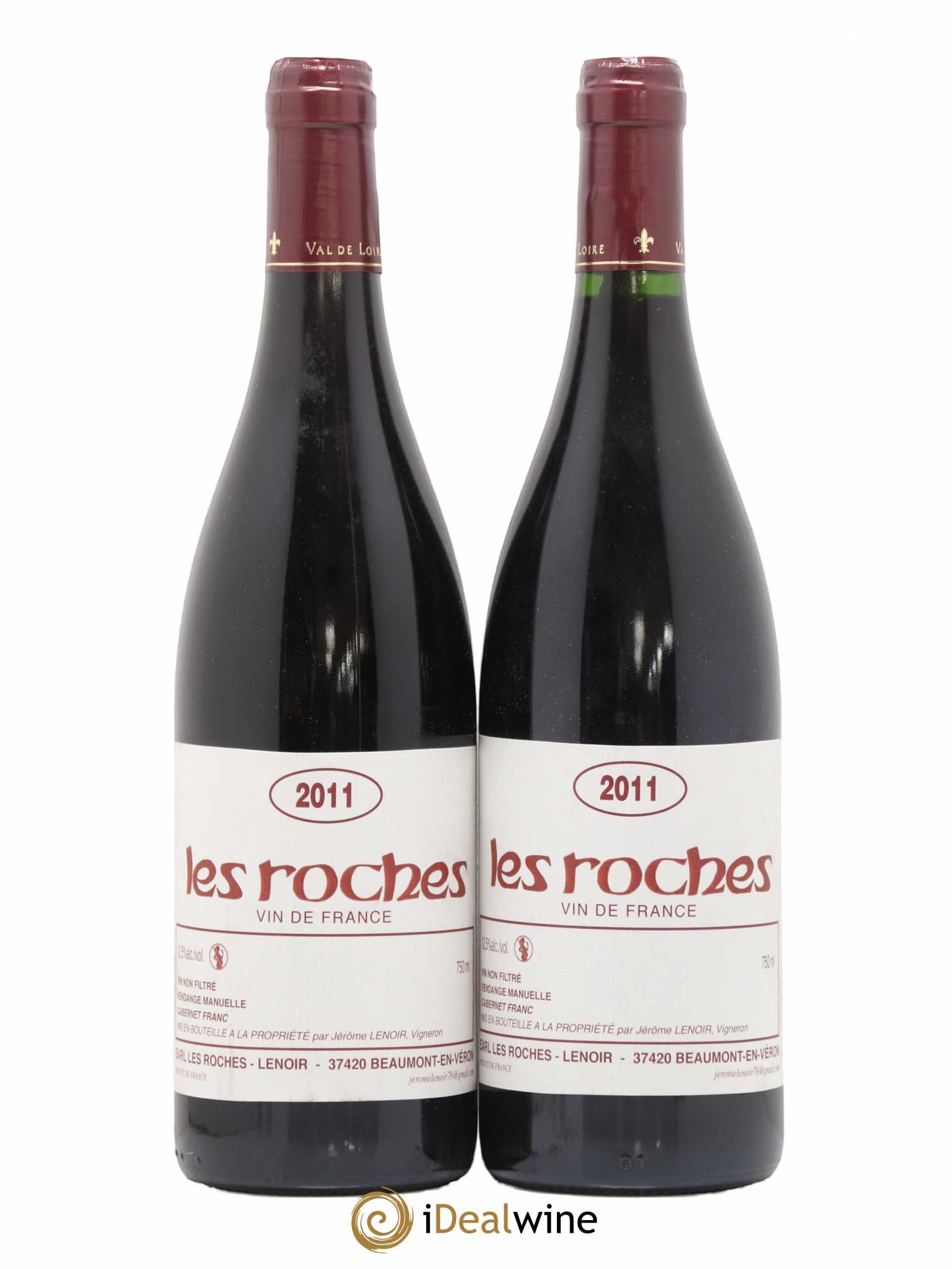 Vin de France Les Roches Lenoir (Domaine) (sans prix de réserve) 2011 - Lot de 2 bouteilles - 0