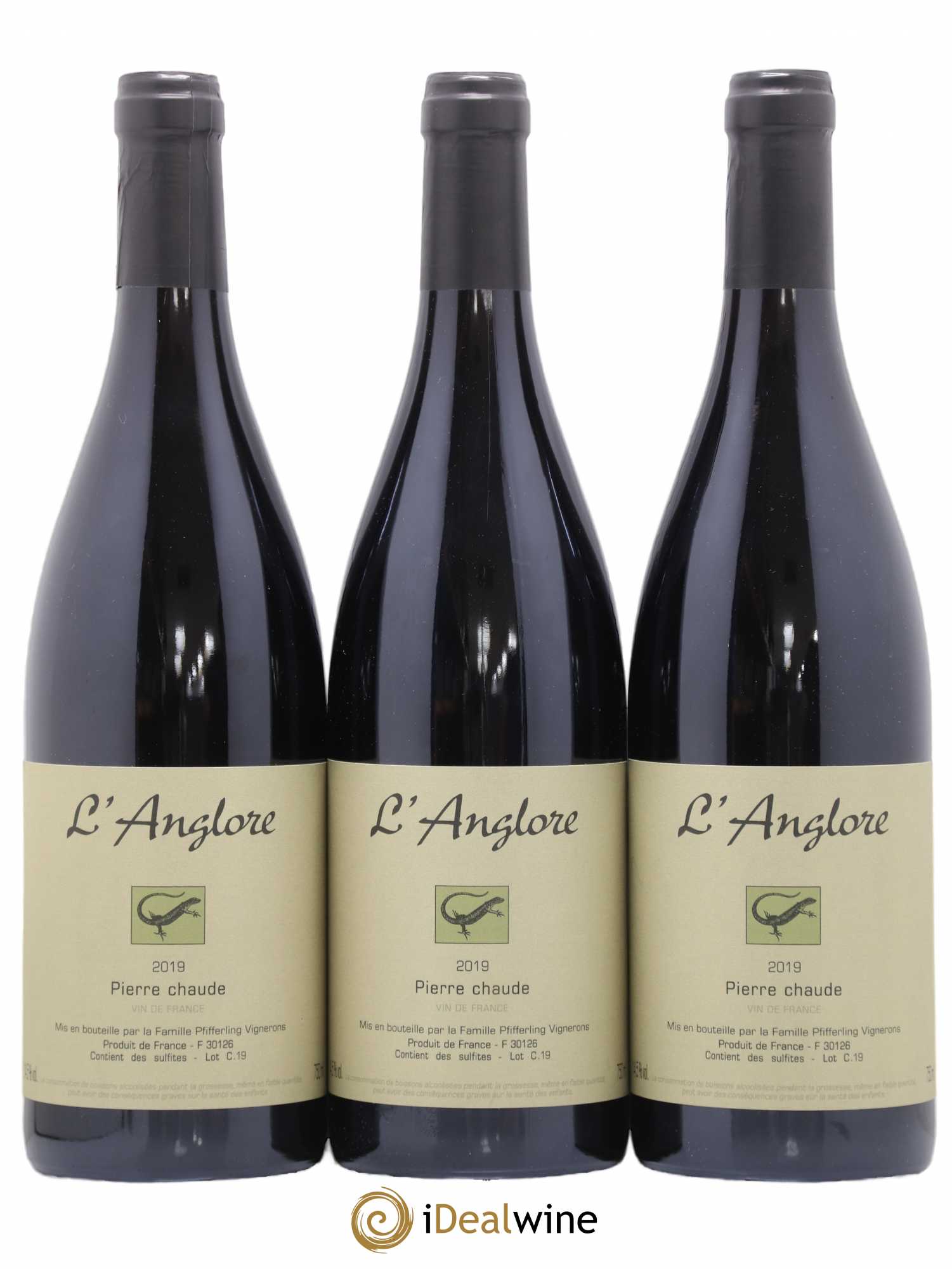 Vin de France Pierre chaude L'Anglore (sans prix de réserve) 2019 - Lot de 3 bouteilles - 0