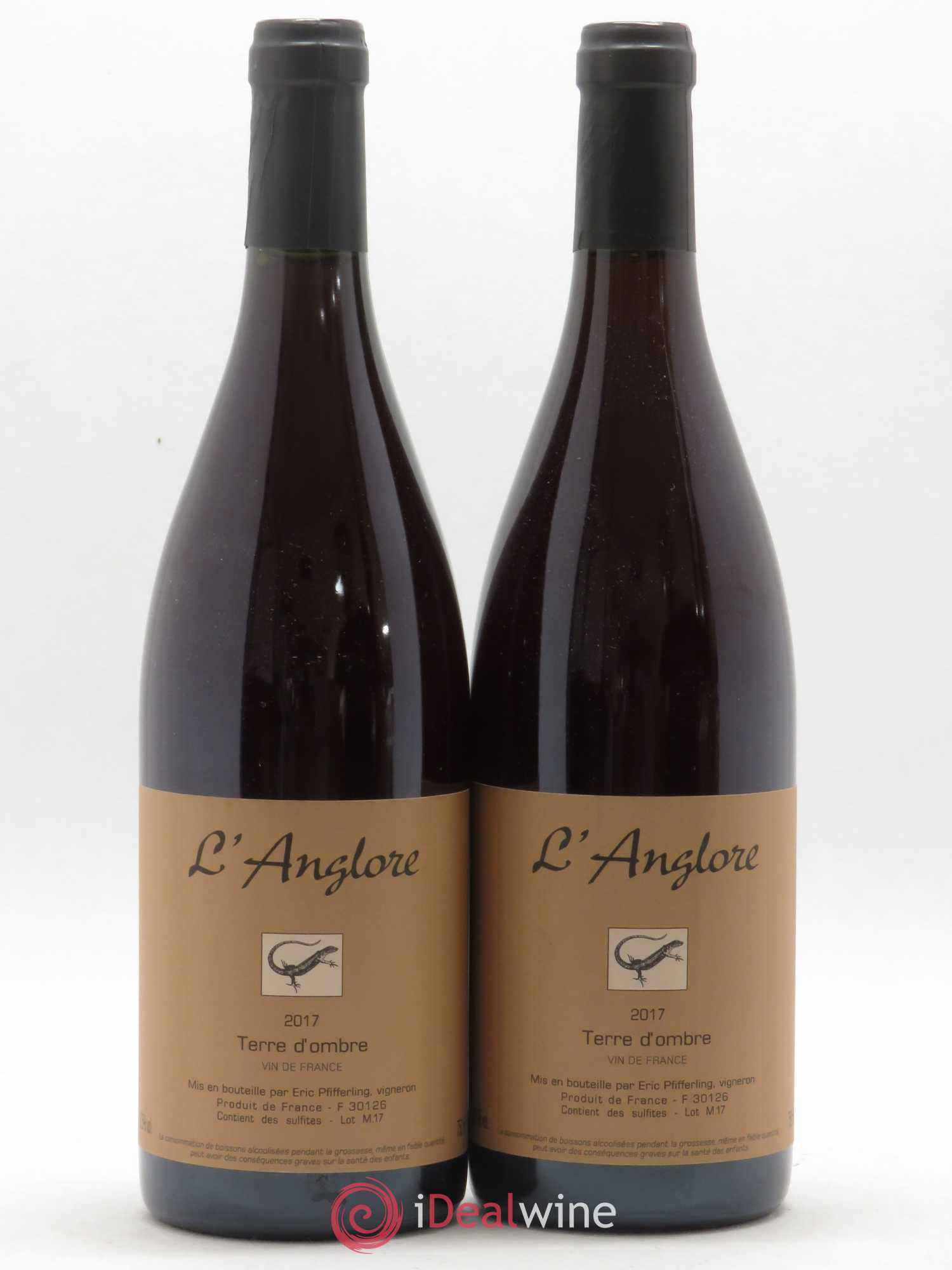 Vin de France Terre d'Ombre L'Anglore (sans prix de réserve) 2017 - Lot de 2 bouteilles - 0