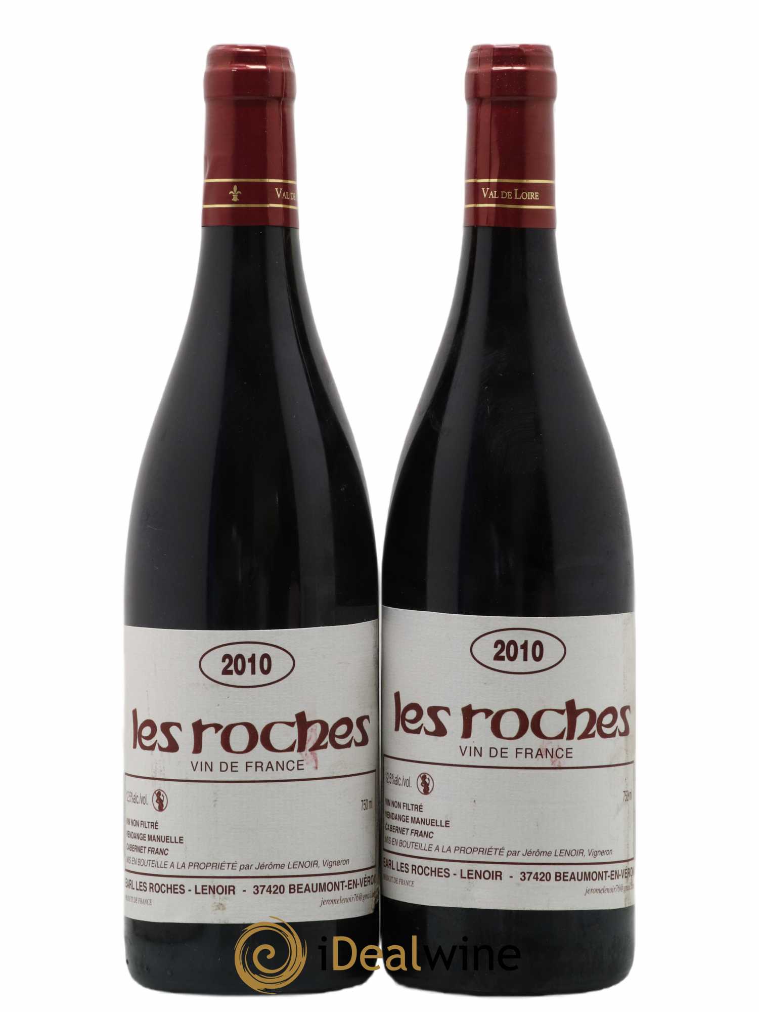 Vin de France Les Roches Lenoir (Domaine) 2010 - Lot de 2 bouteilles - 0