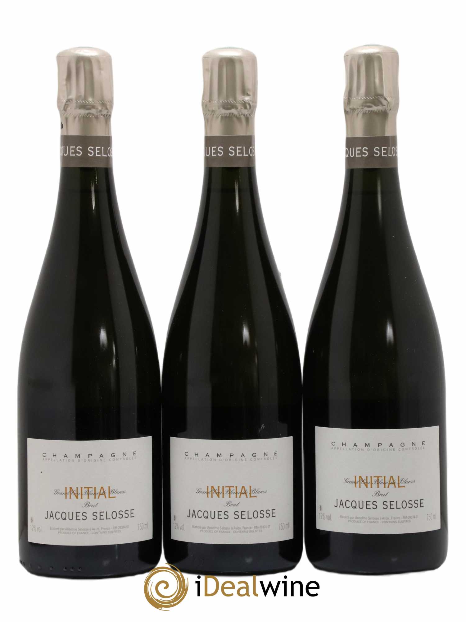 Initial Brut Jacques Selosse (sans prix de réserve) - Lot de 3 bouteilles - 0
