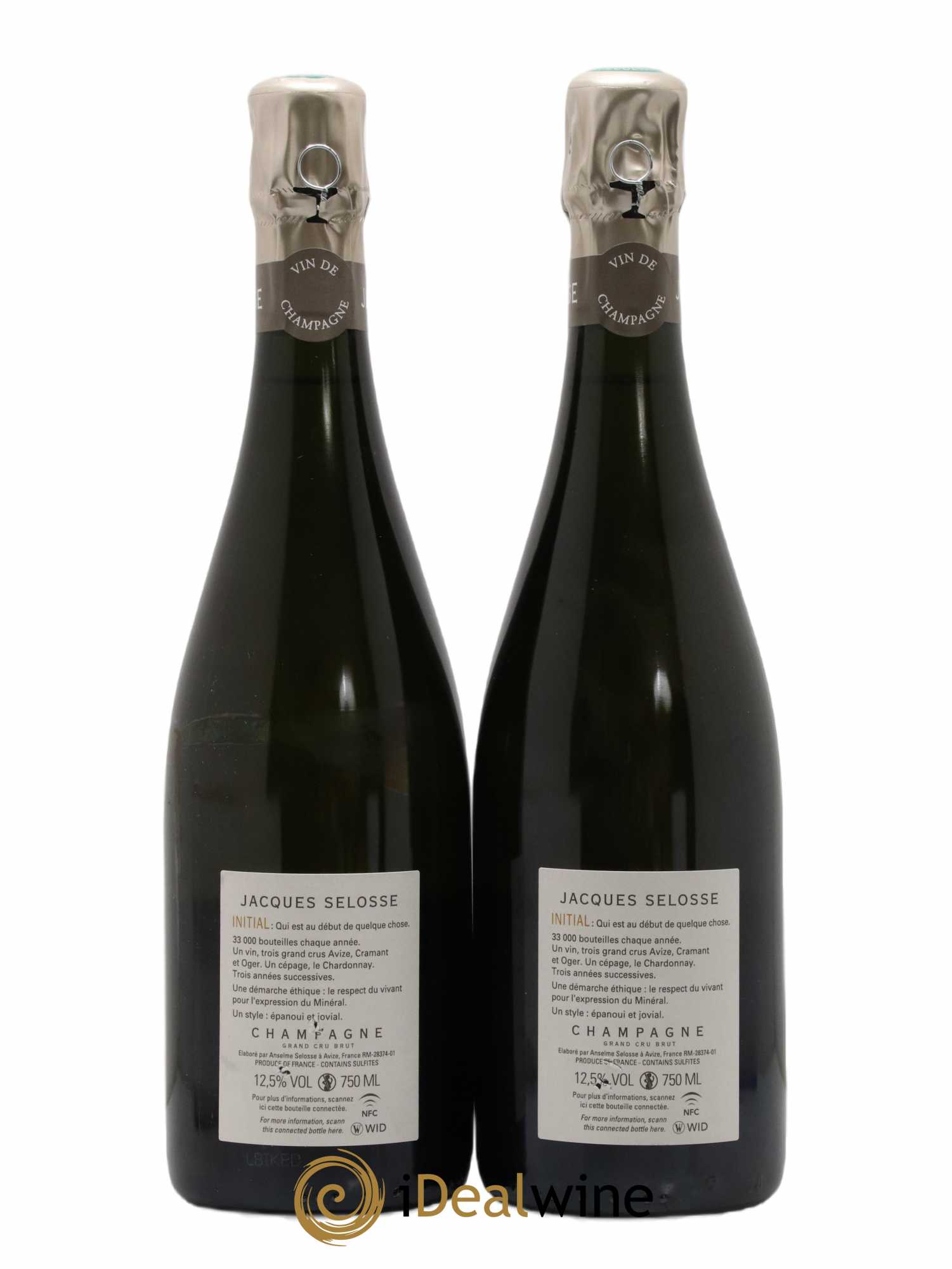 Initial Brut Jacques Selosse (sans prix de réserve) - Lot de 2 bouteilles - 1