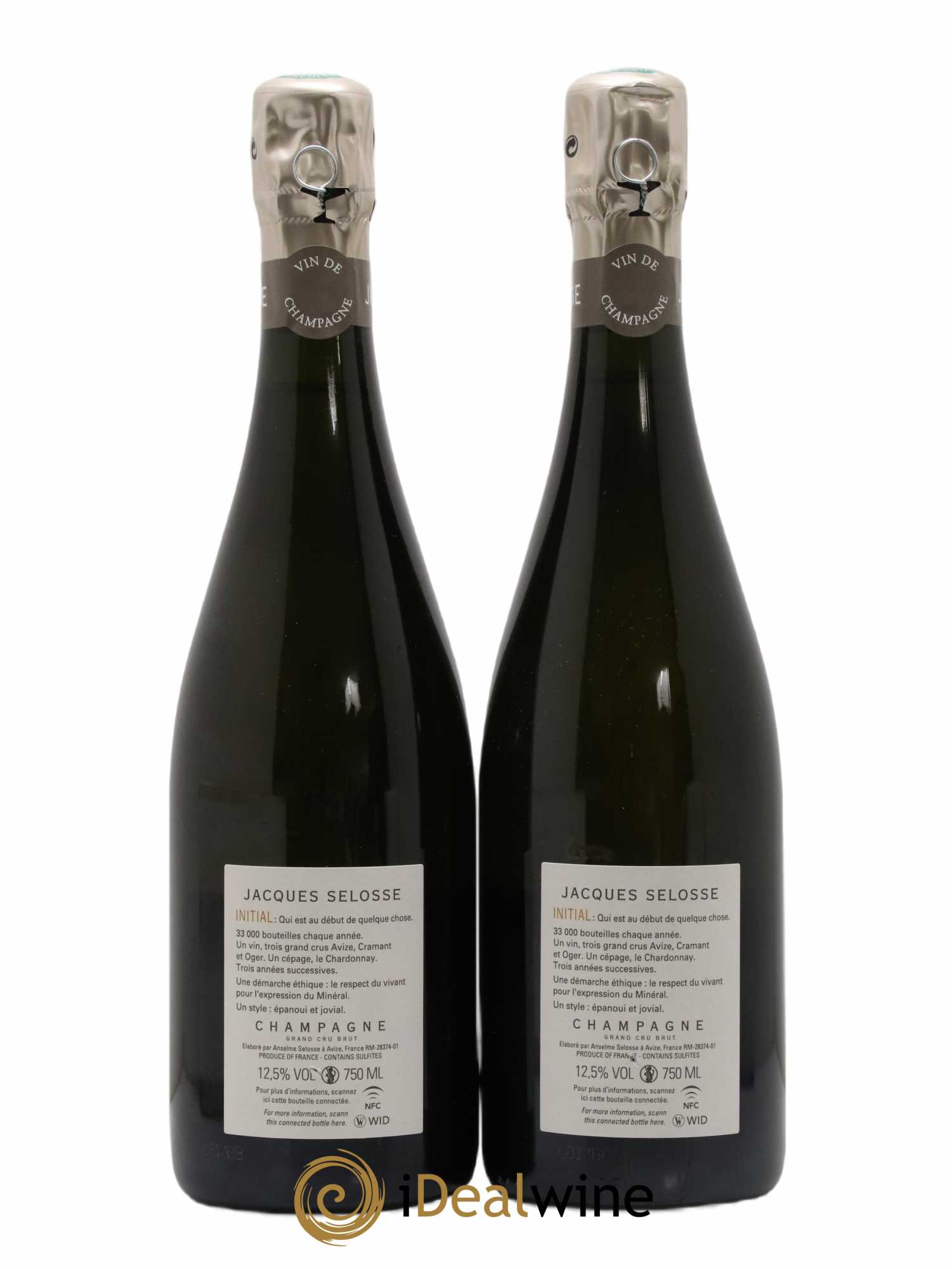 Initial Brut Jacques Selosse (sans prix de réserve) - Lot de 2 bouteilles - 1
